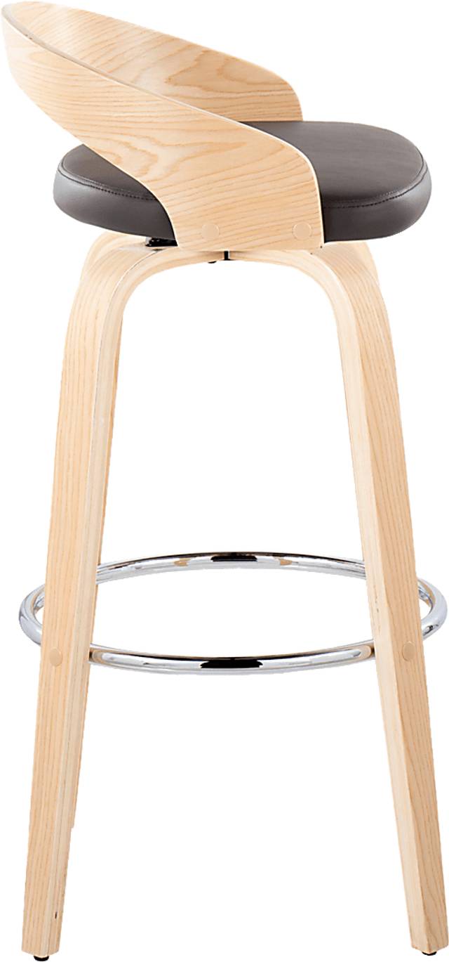 Zykaan X Brown Swivel Barstool, Set of 2 - Thumbnail - Image 7