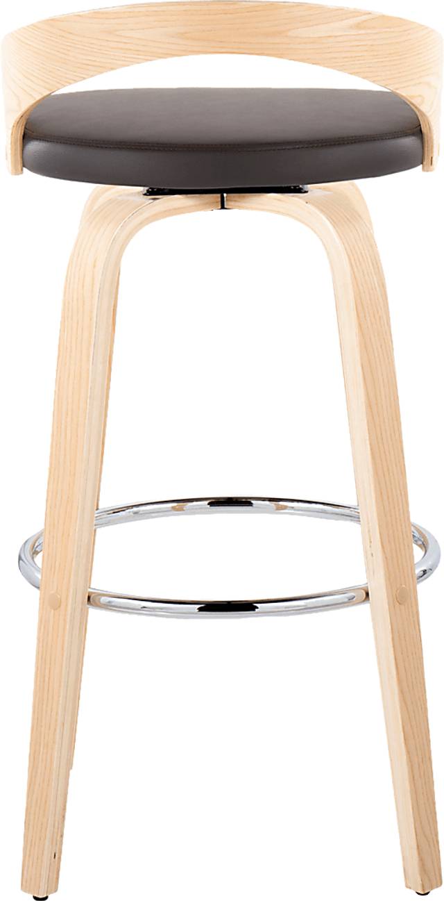 Zykaan X Brown Swivel Barstool, Set of 2 - Thumbnail - Image 9