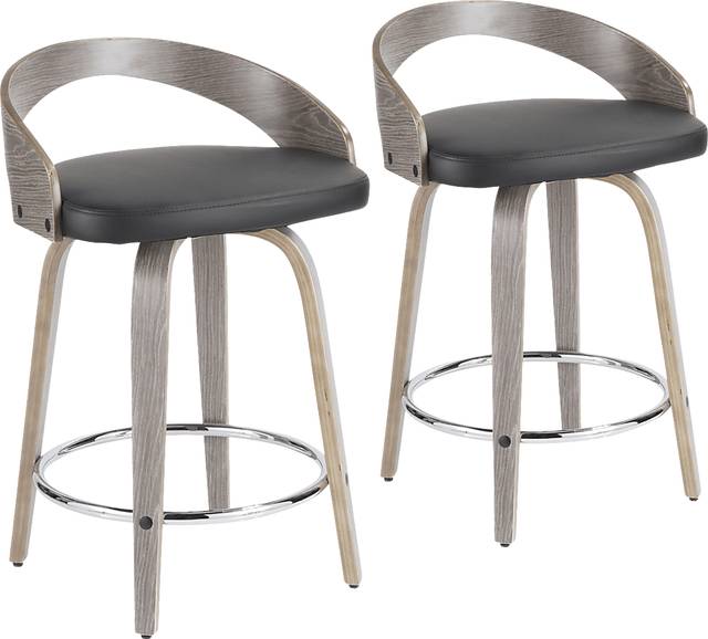 Zykan I Black Counter Height Stool, Set of 2 - Thumbnail - Image 1