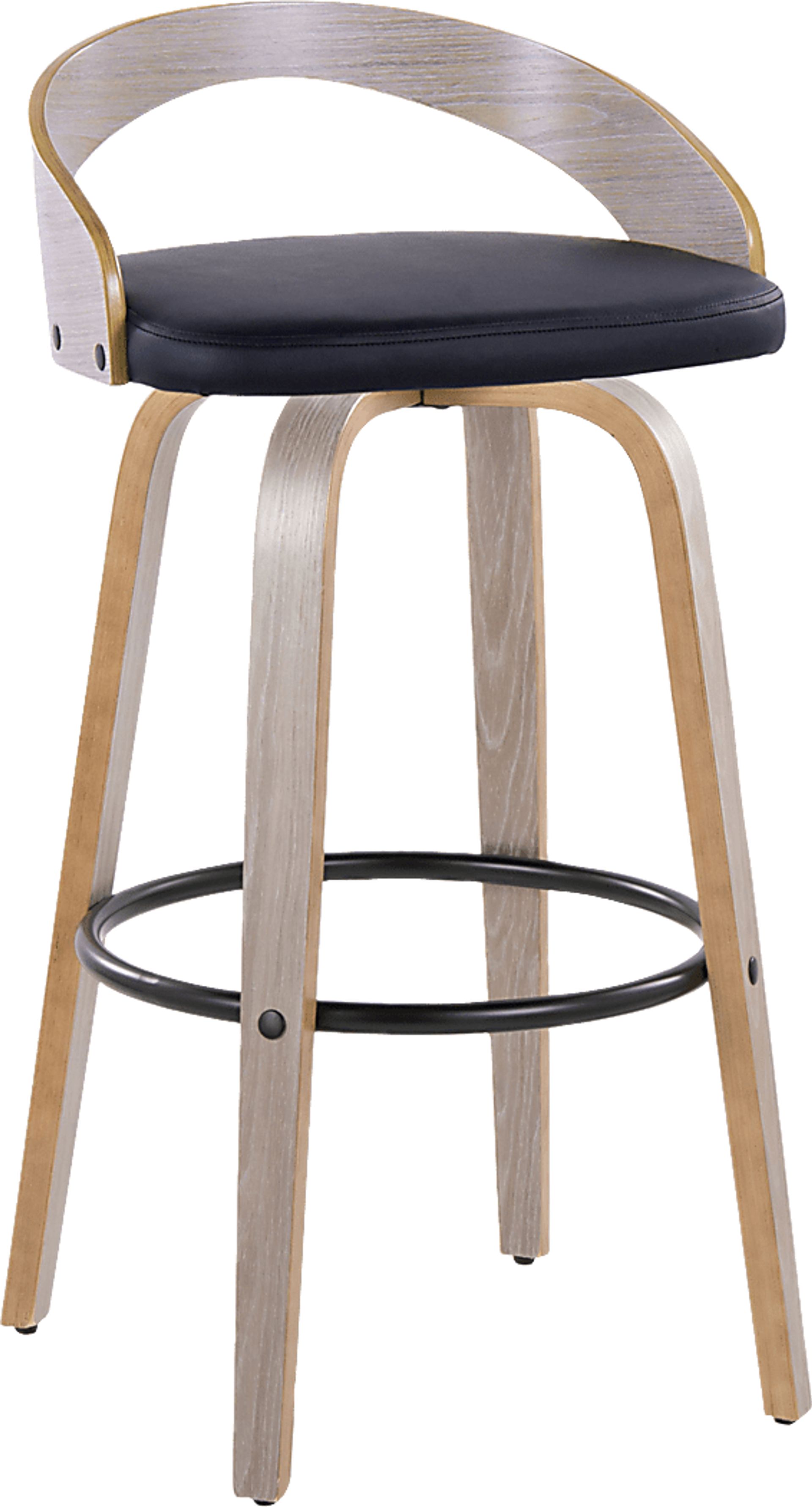 Zykan I Black Swivel Barstool, Set of 2 - Image 6