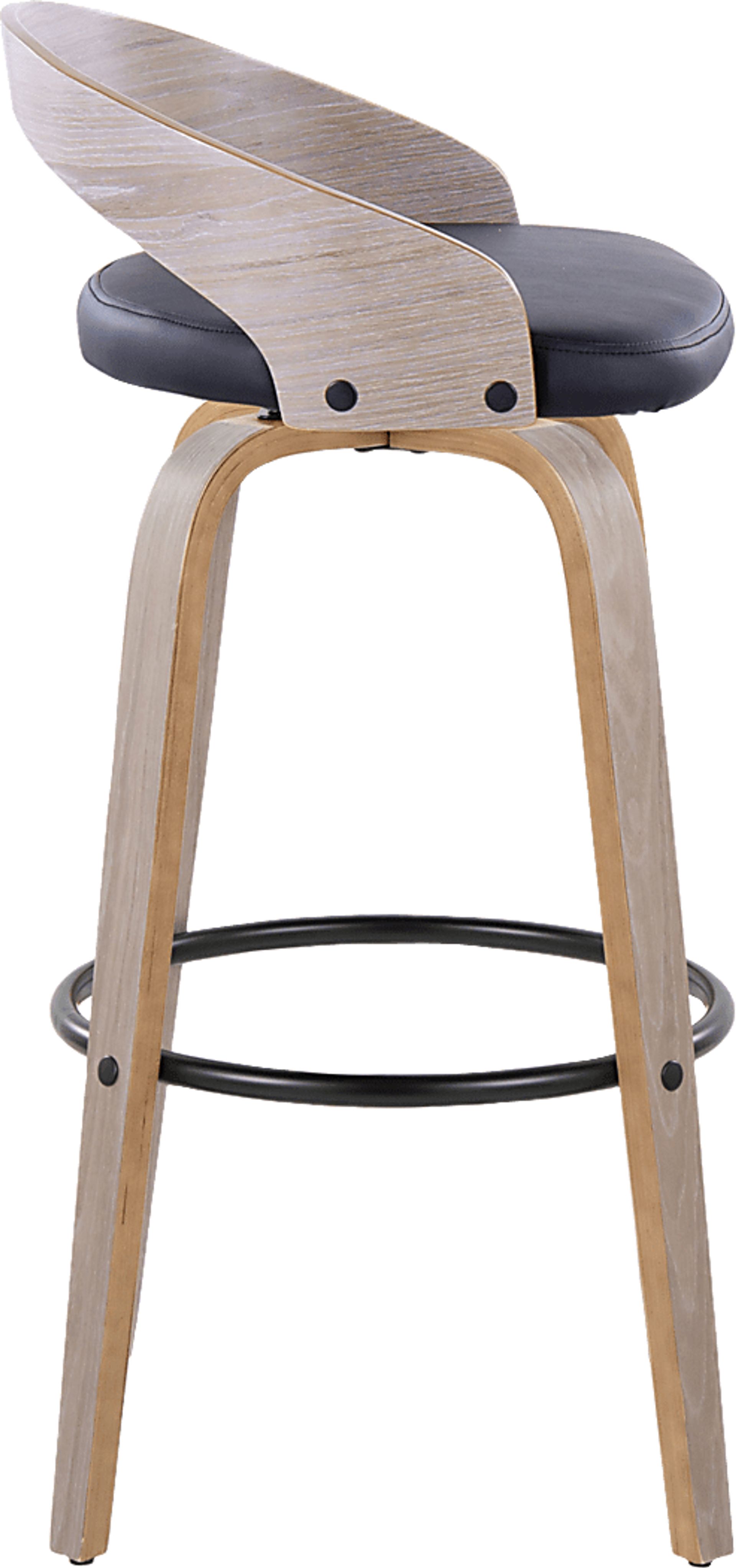 Zykan I Black Swivel Barstool, Set of 2 - Image 7