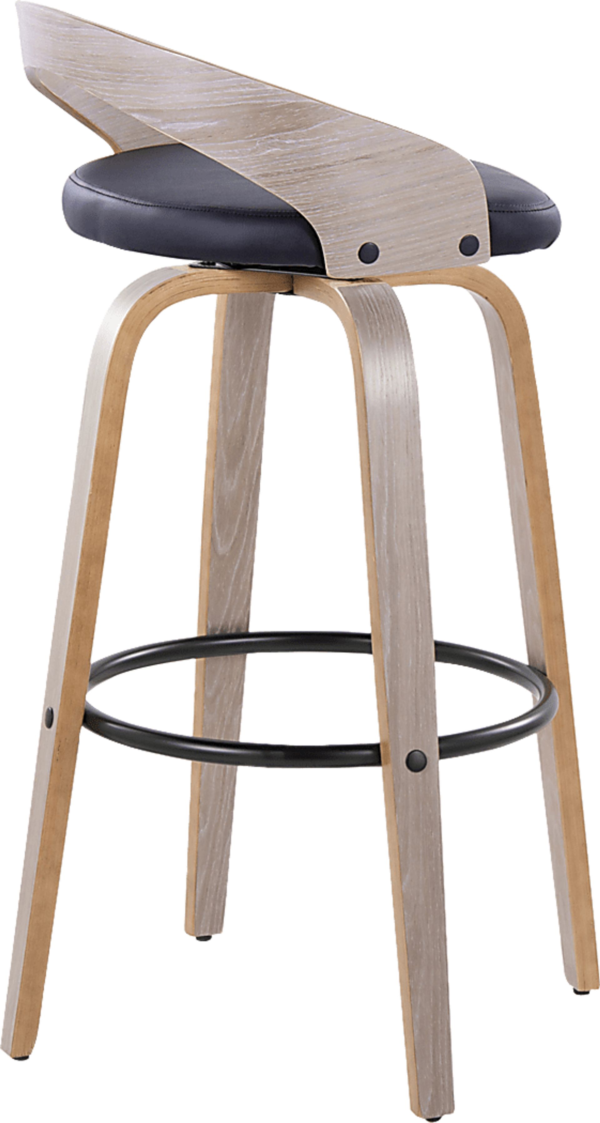 Zykan I Black Swivel Barstool, Set of 2 - Image 8