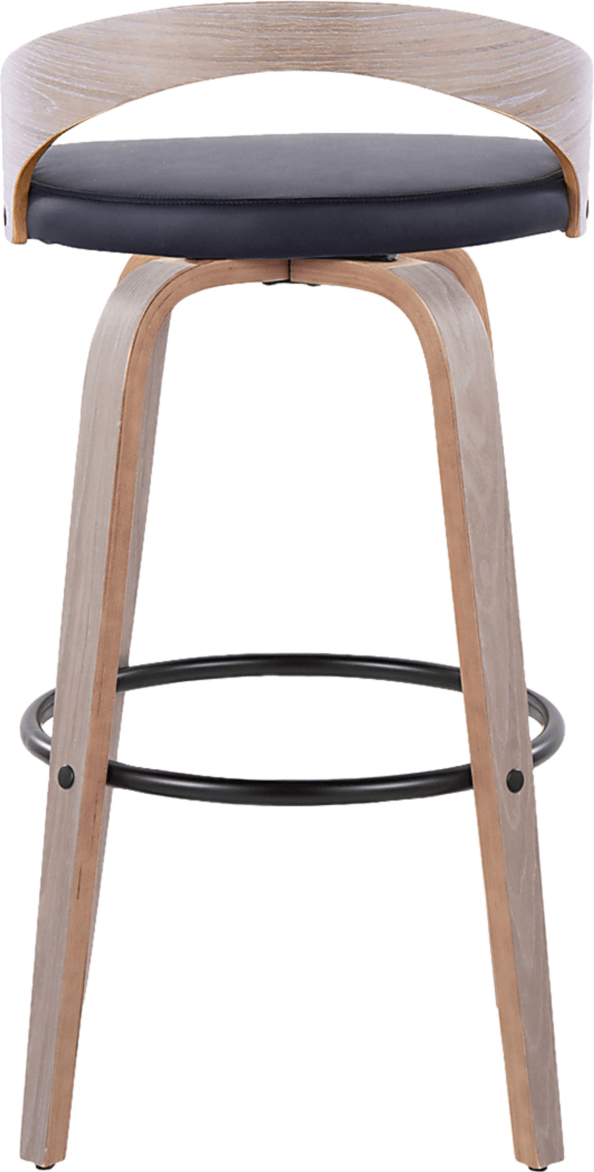 Zykan I Black Swivel Barstool, Set of 2 - Image 9
