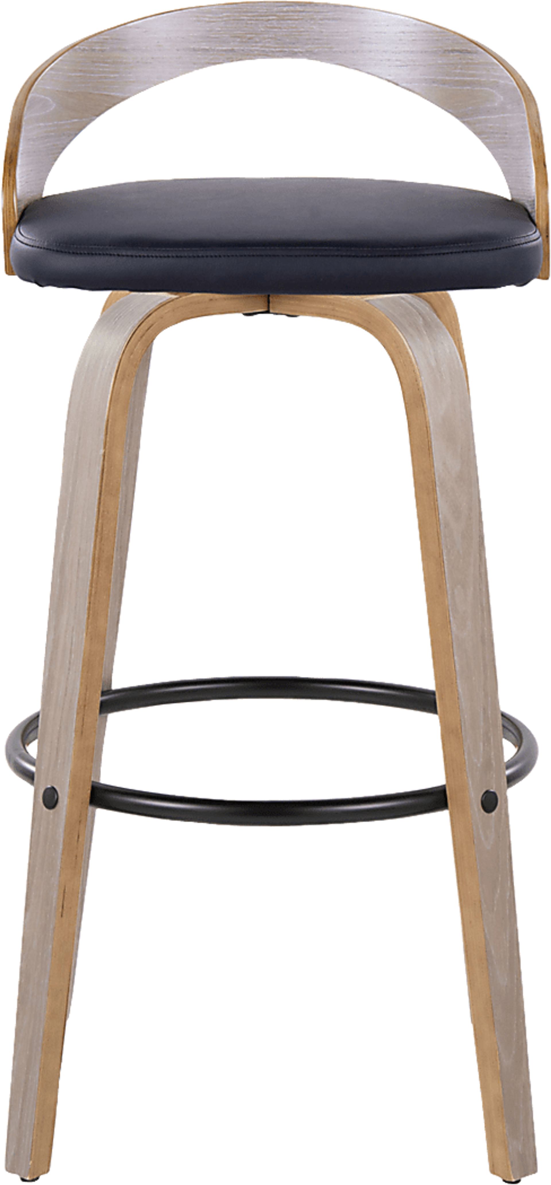 Zykan I Black Swivel Barstool, Set of 2 - Image 10