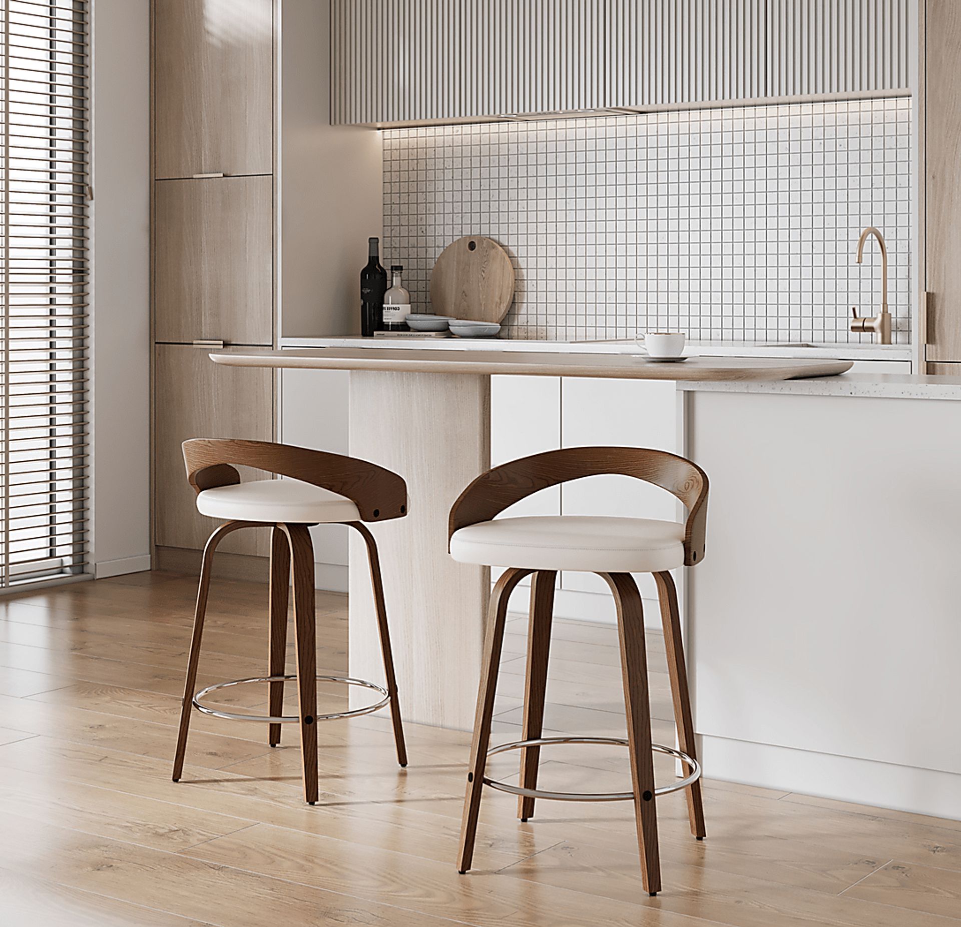Zykan II Cream Counter Height Stool, Set of 2 - Image 2