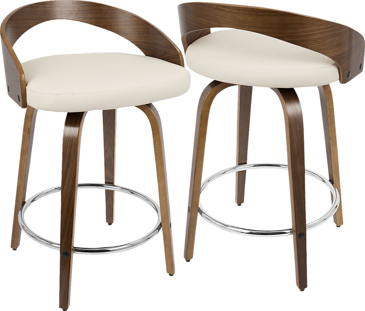 Zykan II Cream Counter Height Stool, Set of 2 Rooms To Go