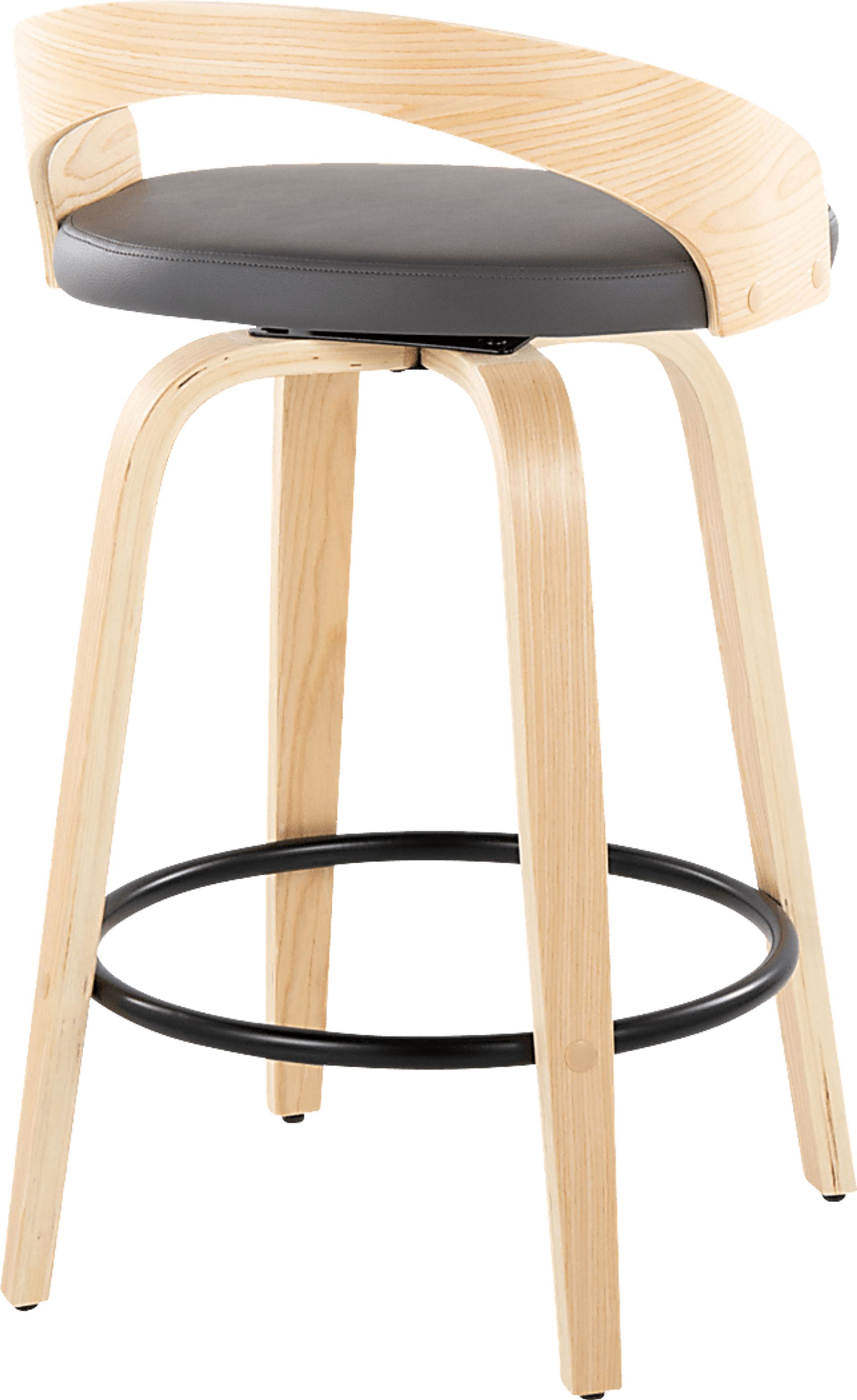 Zykan III Gray Swivel Counter Height Stool, Set of 2 - Image 5