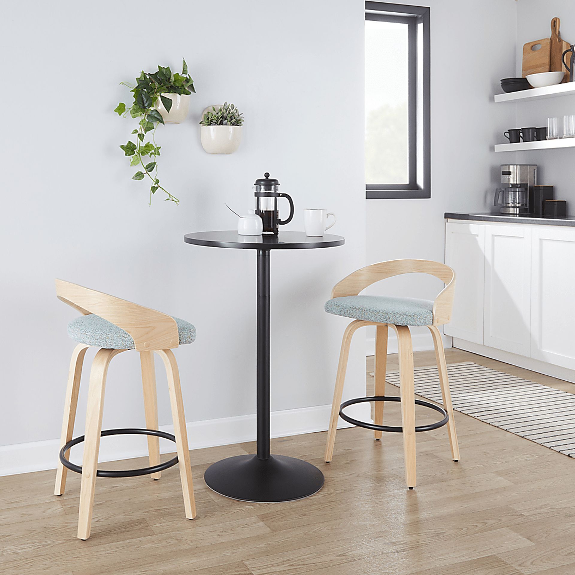 Zykan III Green Swivel Counter Height Stool, Set of 2 - Image 2