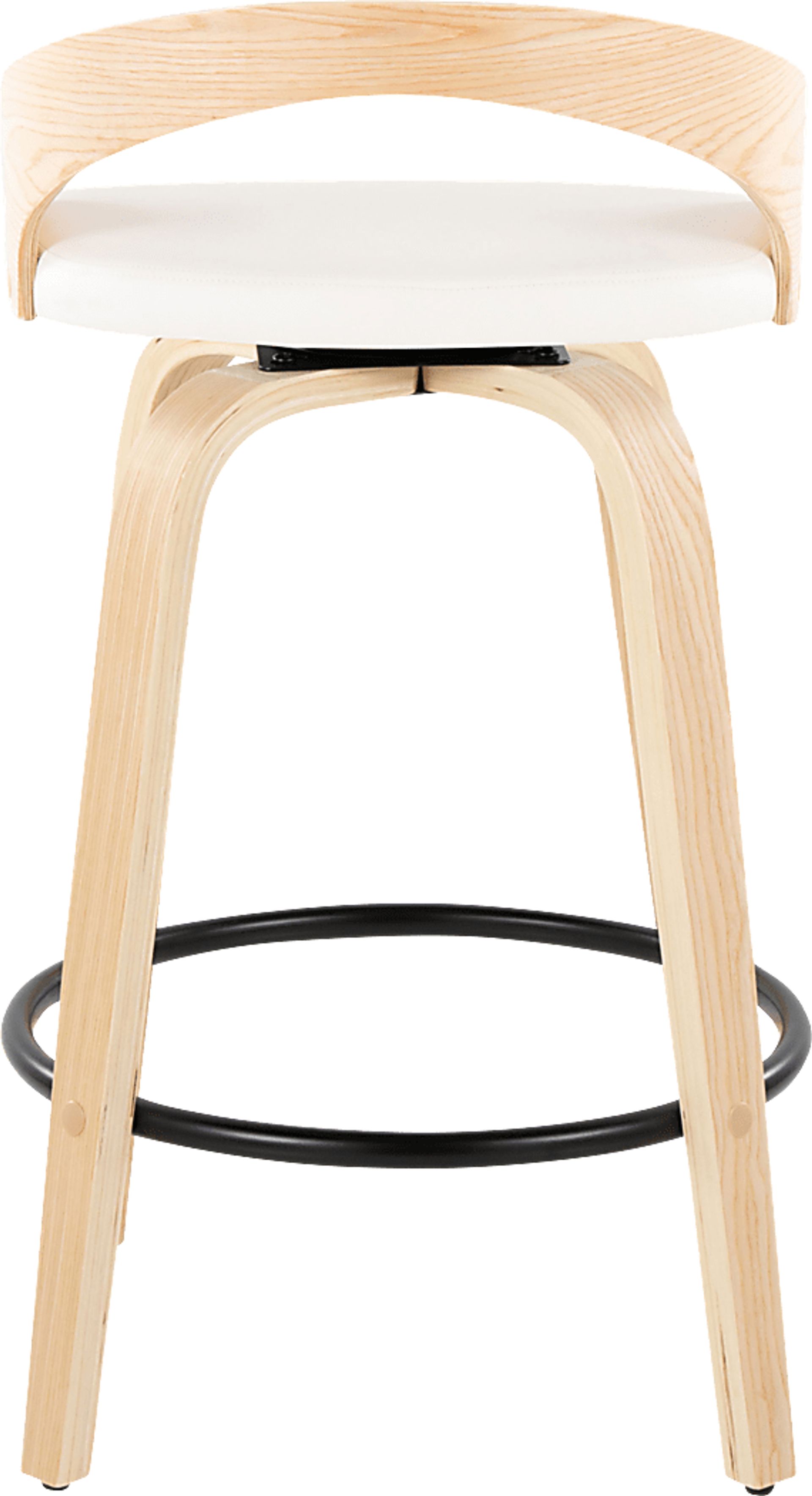 Zykan III White Swivel Counter Height Stool, Set of 2 - Image 6