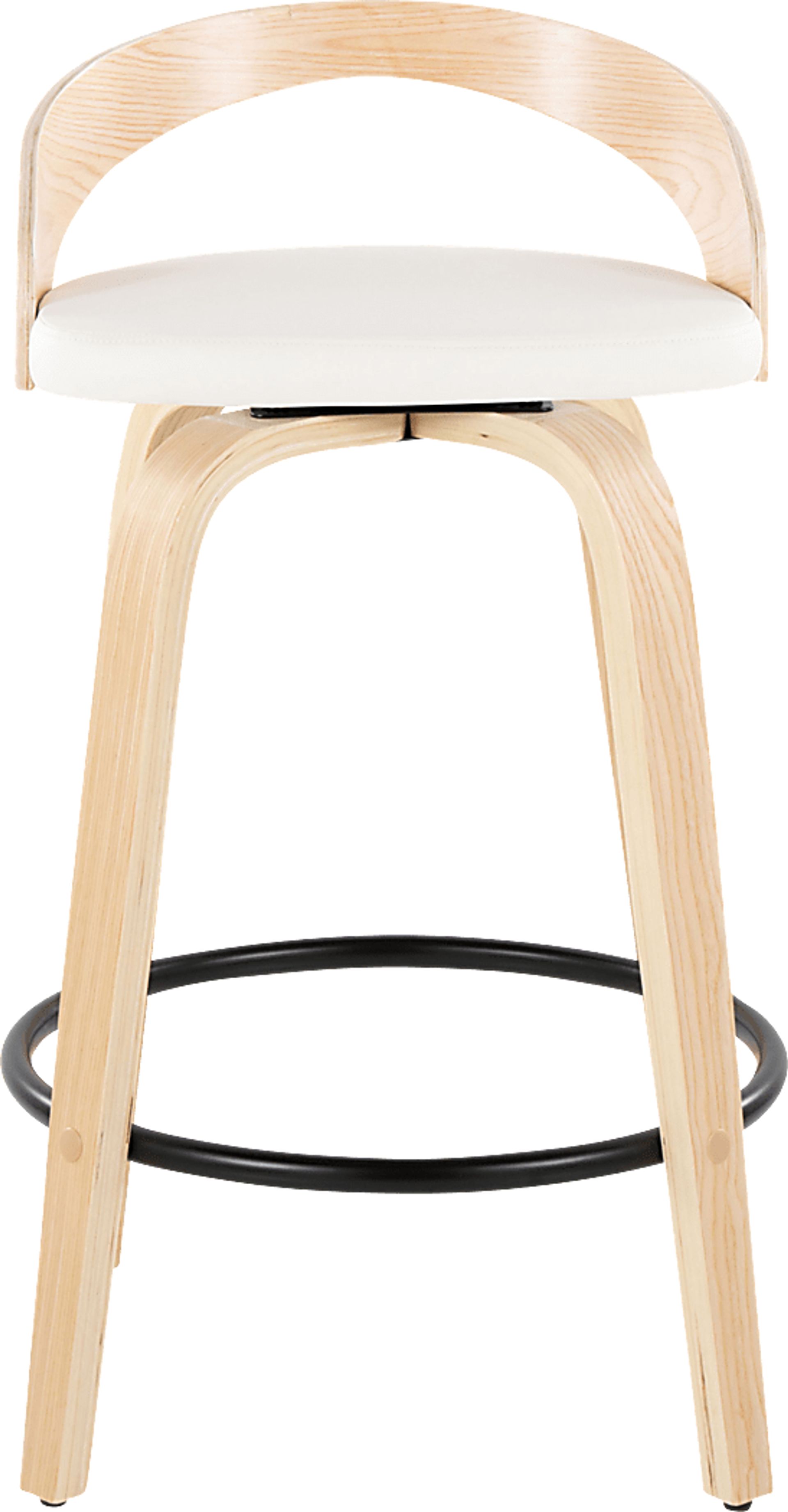 Zykan III White Swivel Counter Height Stool, Set of 2 - Image 7