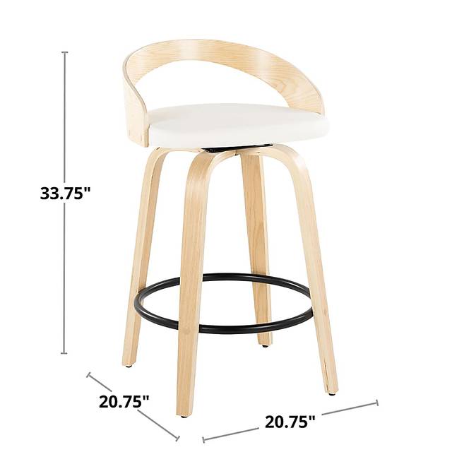 Zykan III White Swivel Counter Height Stool, Set of 2 - Thumbnail - Image 10
