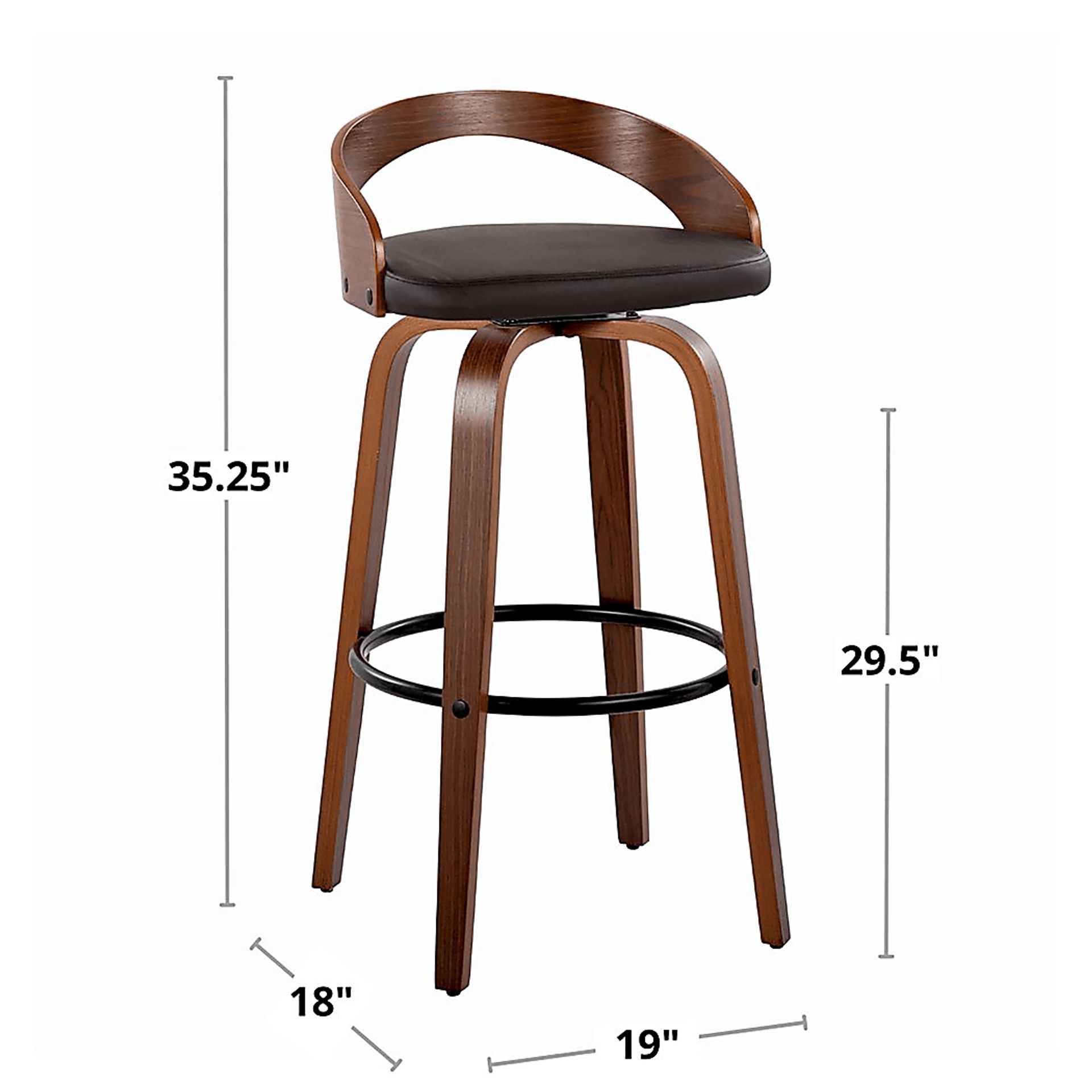 Zykan IV Brown Barstool, Set of 2 - Image 12