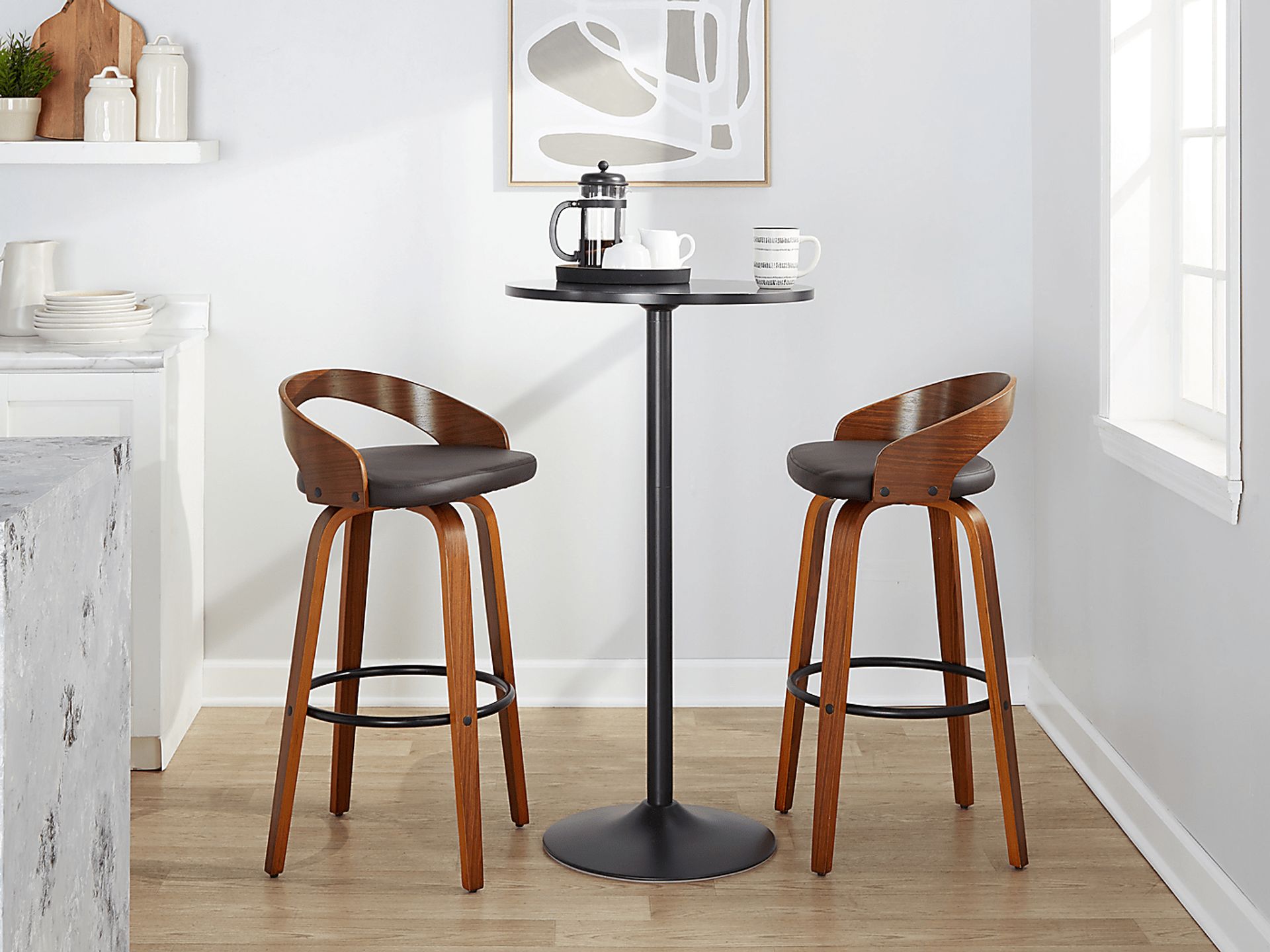 Zykan IV Brown Barstool, Set of 2 - Image 3