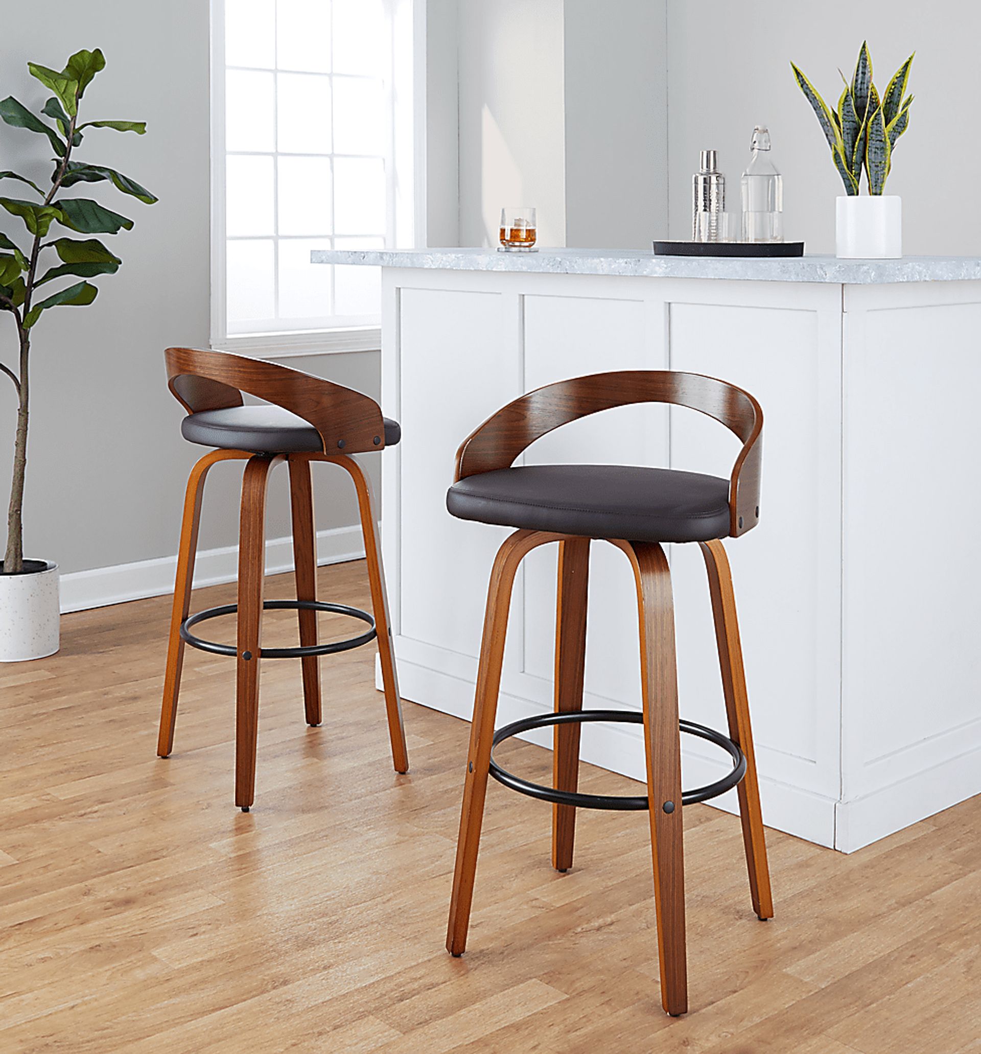 Zykan IV Brown Barstool, Set of 2 - Image 4