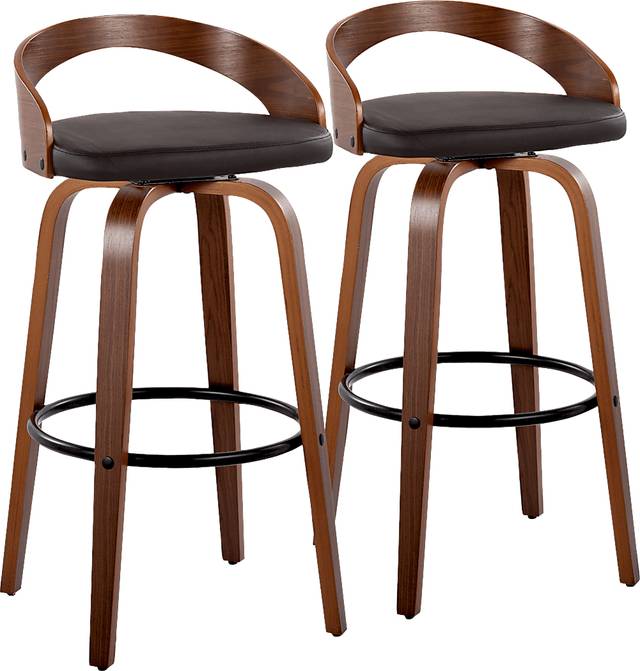 Zykan IV Brown Barstool, Set of 2 - Thumbnail - Image 1