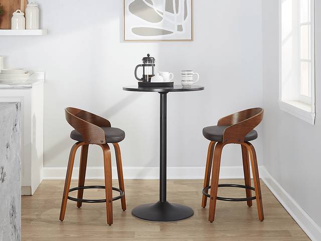 Zykan IV Brown Counter Height Stool, Set of 2 - Thumbnail - Image 3
