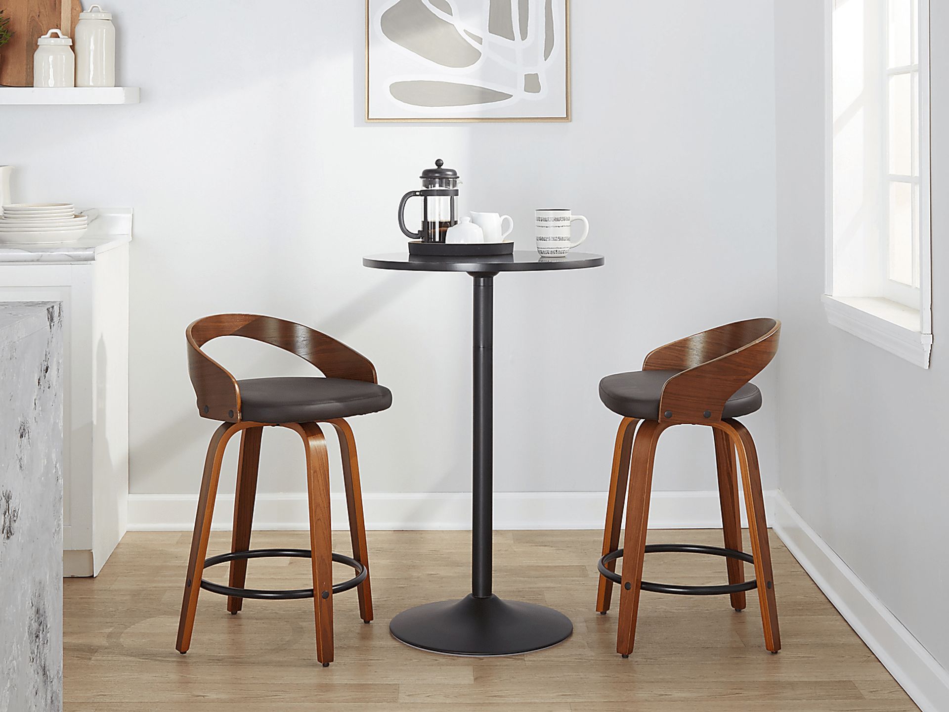 Zykan IV Brown Counter Height Stool, Set of 2 - Image 5