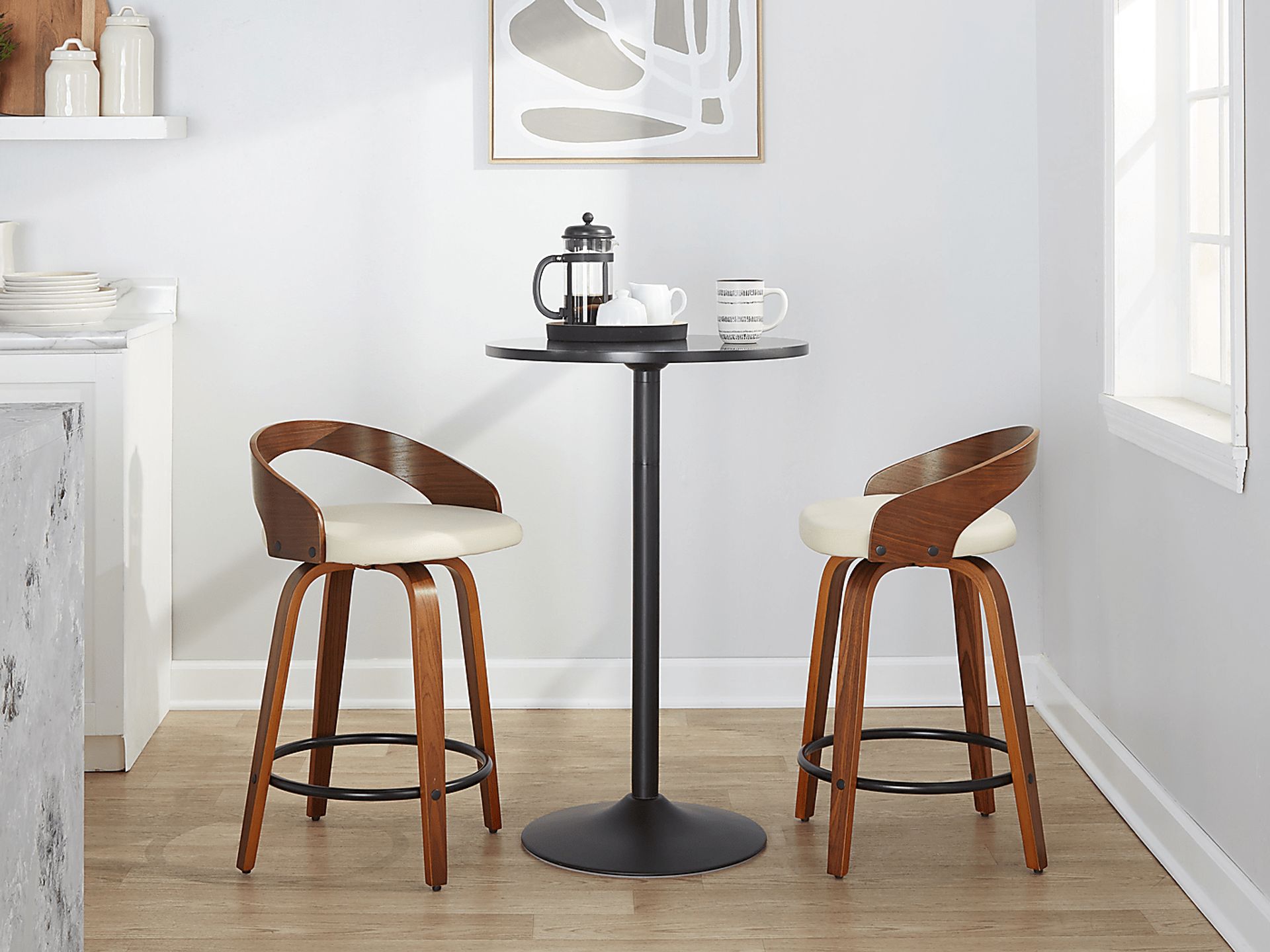 Zykan IV Cream Counter Height Stool, Set of 2 - Image 5