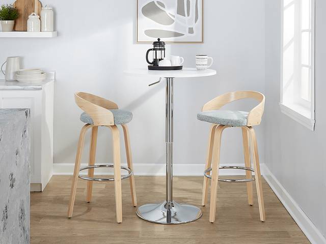 Zykan VI Light Green Swivel Barstool, Set of 2 - Thumbnail - Image 5