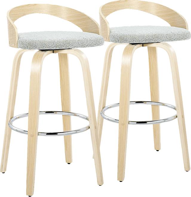 Zykan VI Light Green Swivel Barstool, Set of 2 - Thumbnail - Image 1