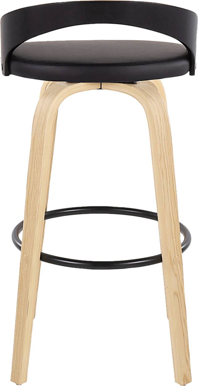 Zykan VII Black Swivel Barstool, Set of 2 - Thumbnail - Image 9
