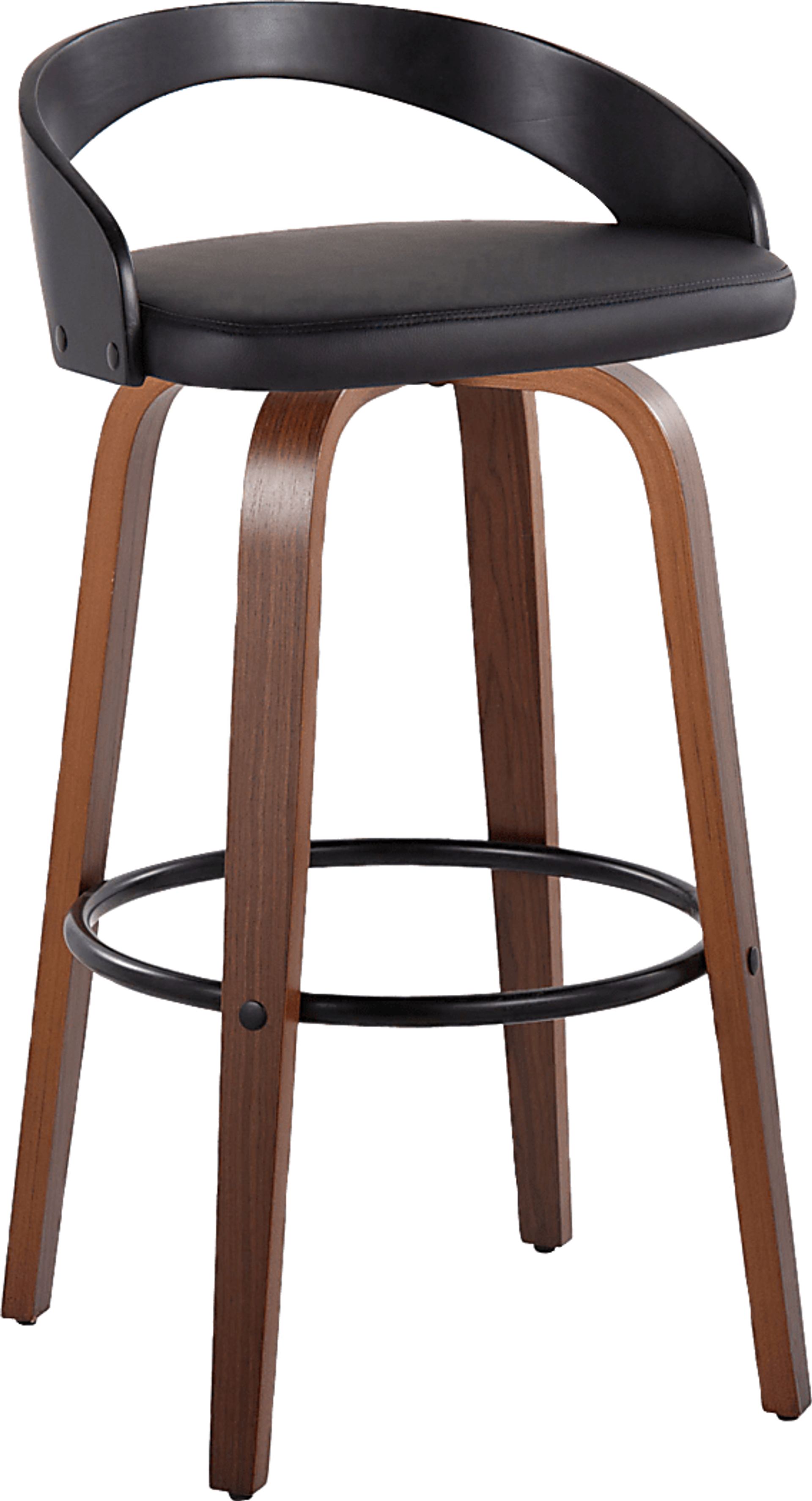 Zykan VIII Black Swivel Barstool, Set of 2 - Image 6