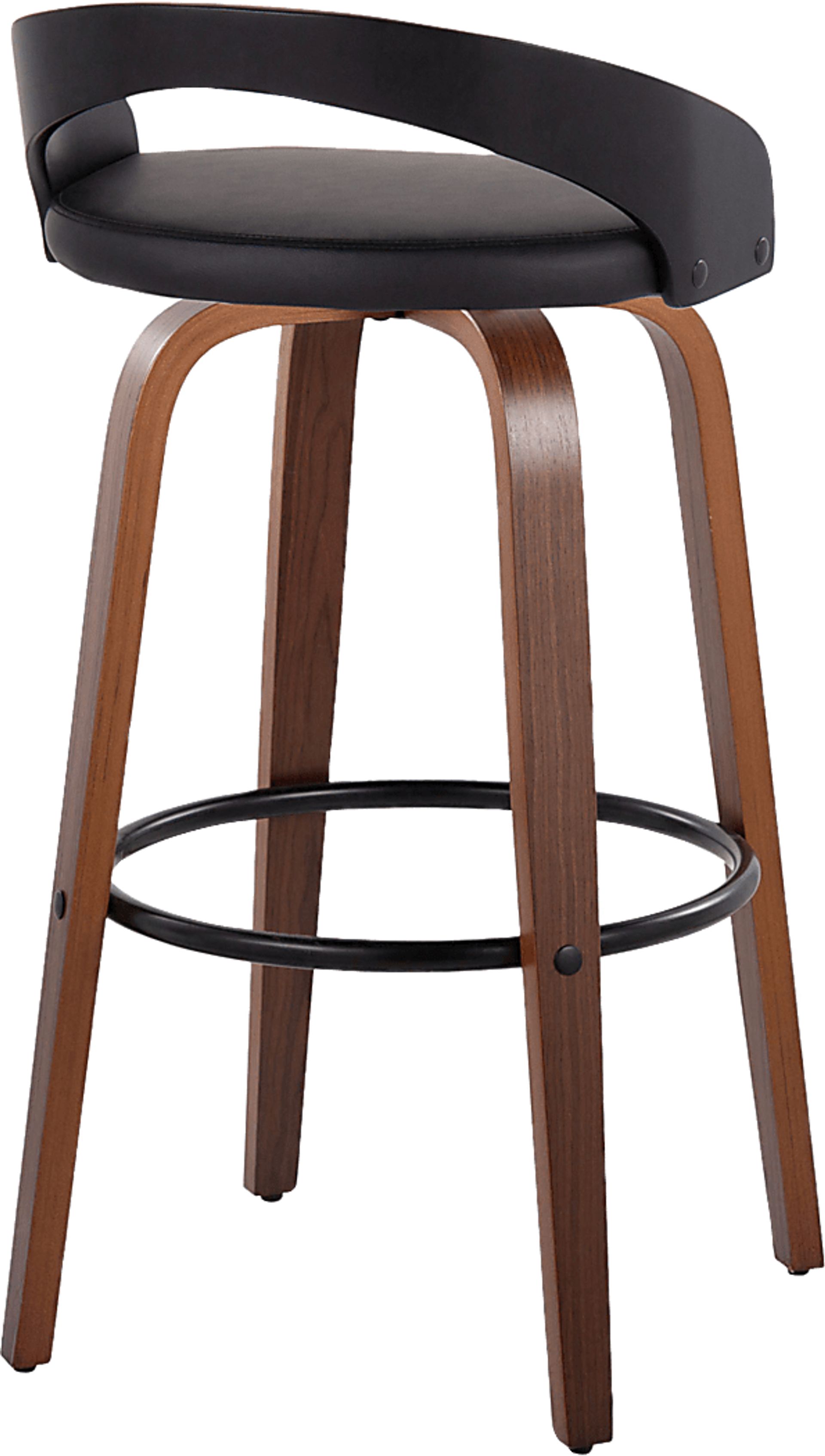 Zykan VIII Black Swivel Barstool, Set of 2 - Image 8