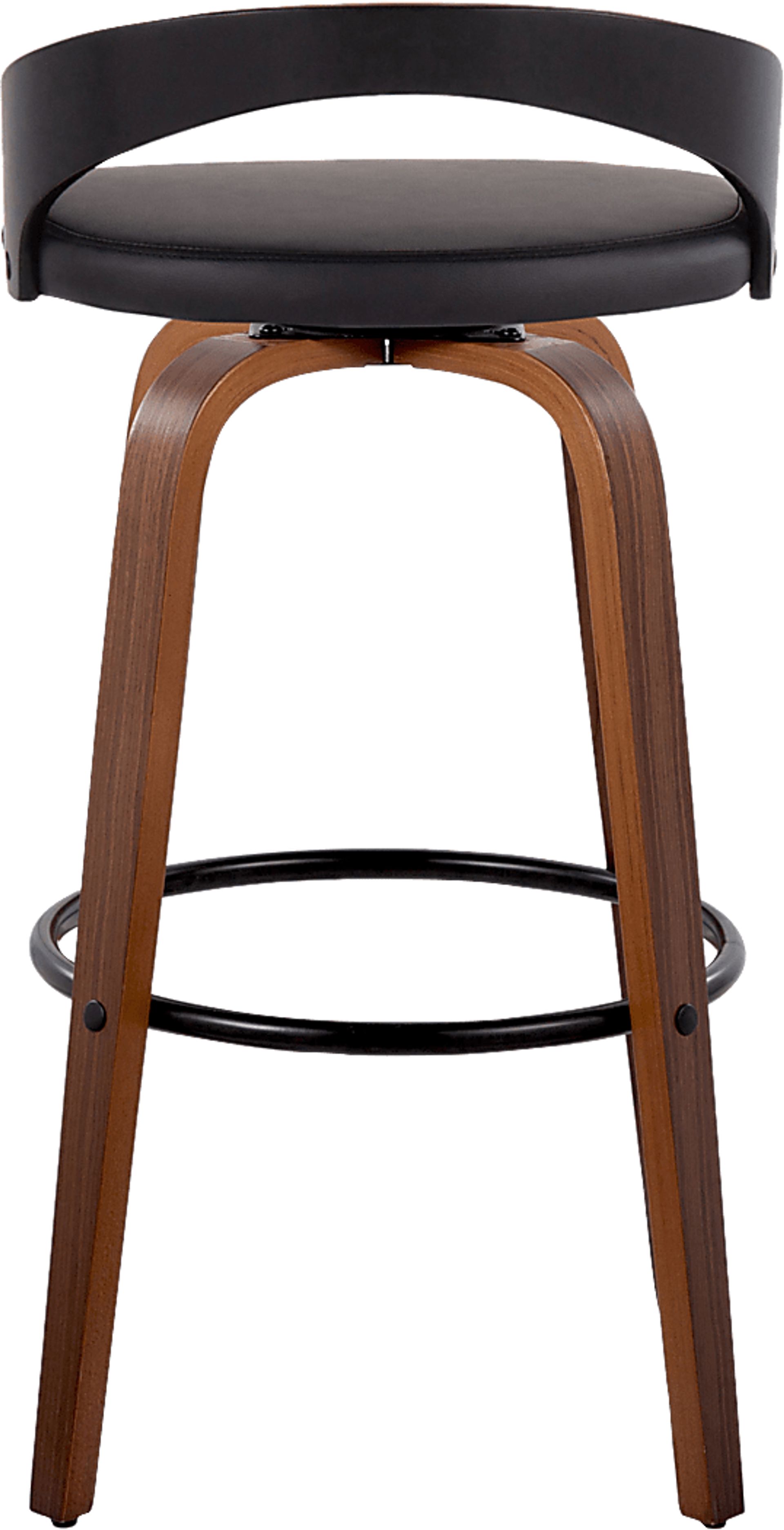 Zykan VIII Black Swivel Barstool, Set of 2 - Image 9