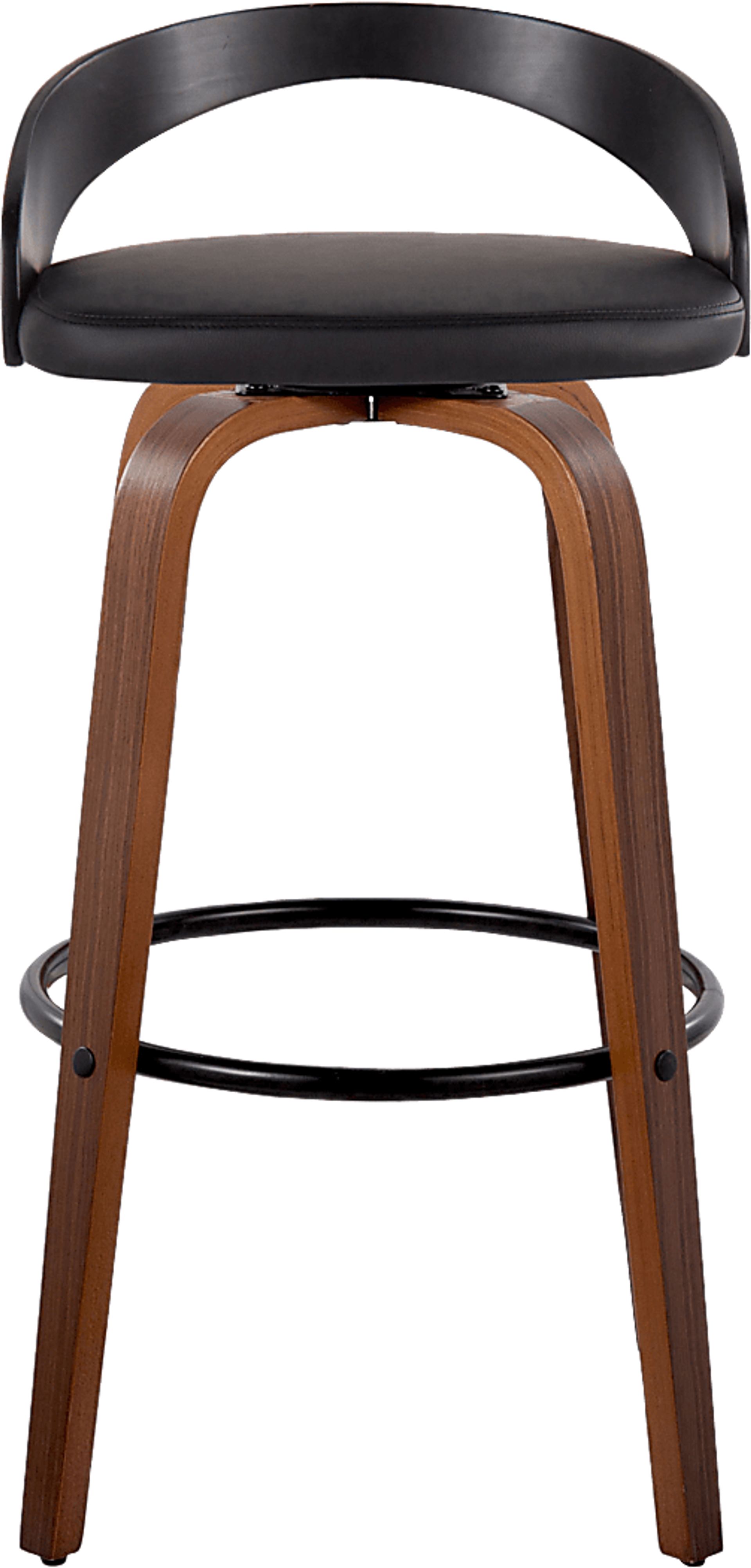 Zykan VIII Black Swivel Barstool, Set of 2 - Image 10