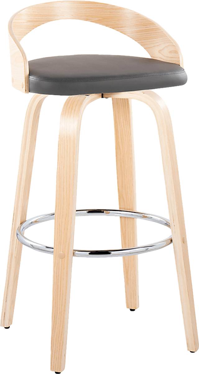 Zykan X Gray Swivel Barstool, Set of 2 - Thumbnail - Image 6