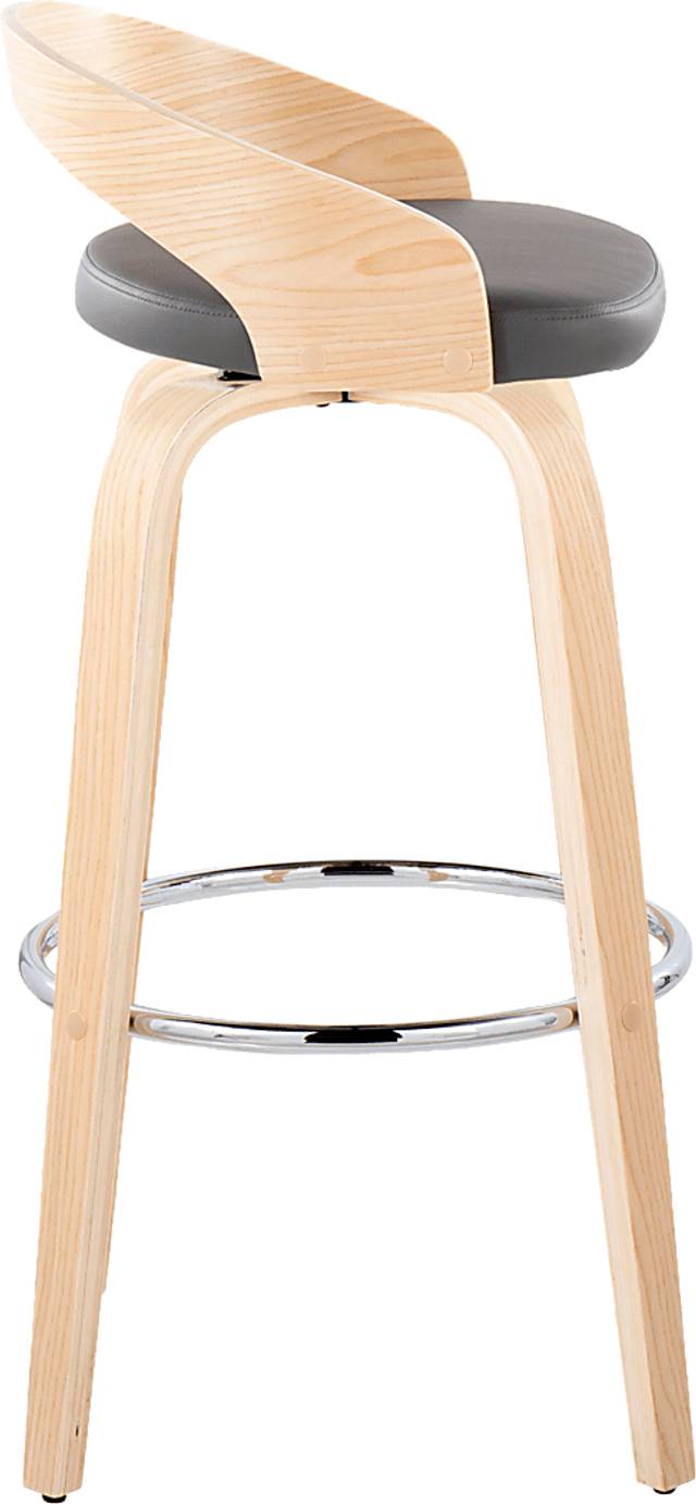 Zykan X Gray Swivel Barstool, Set of 2 - Thumbnail - Image 7