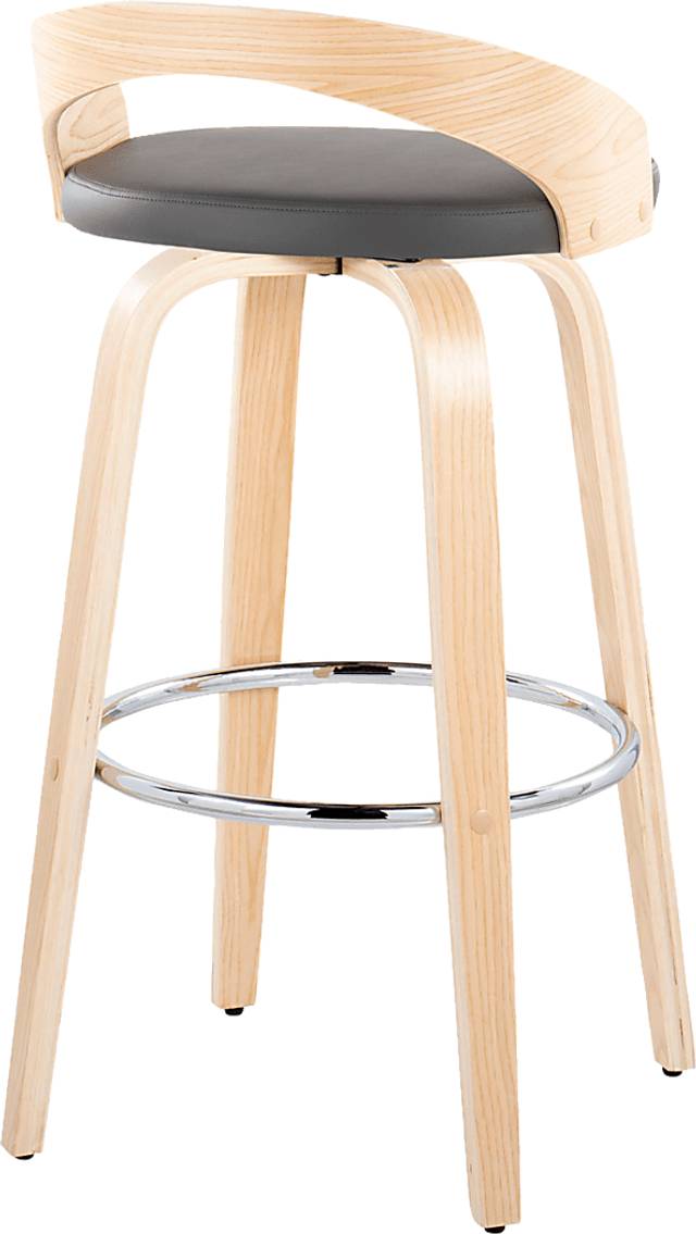 Zykan X Gray Swivel Barstool, Set of 2 - Thumbnail - Image 9