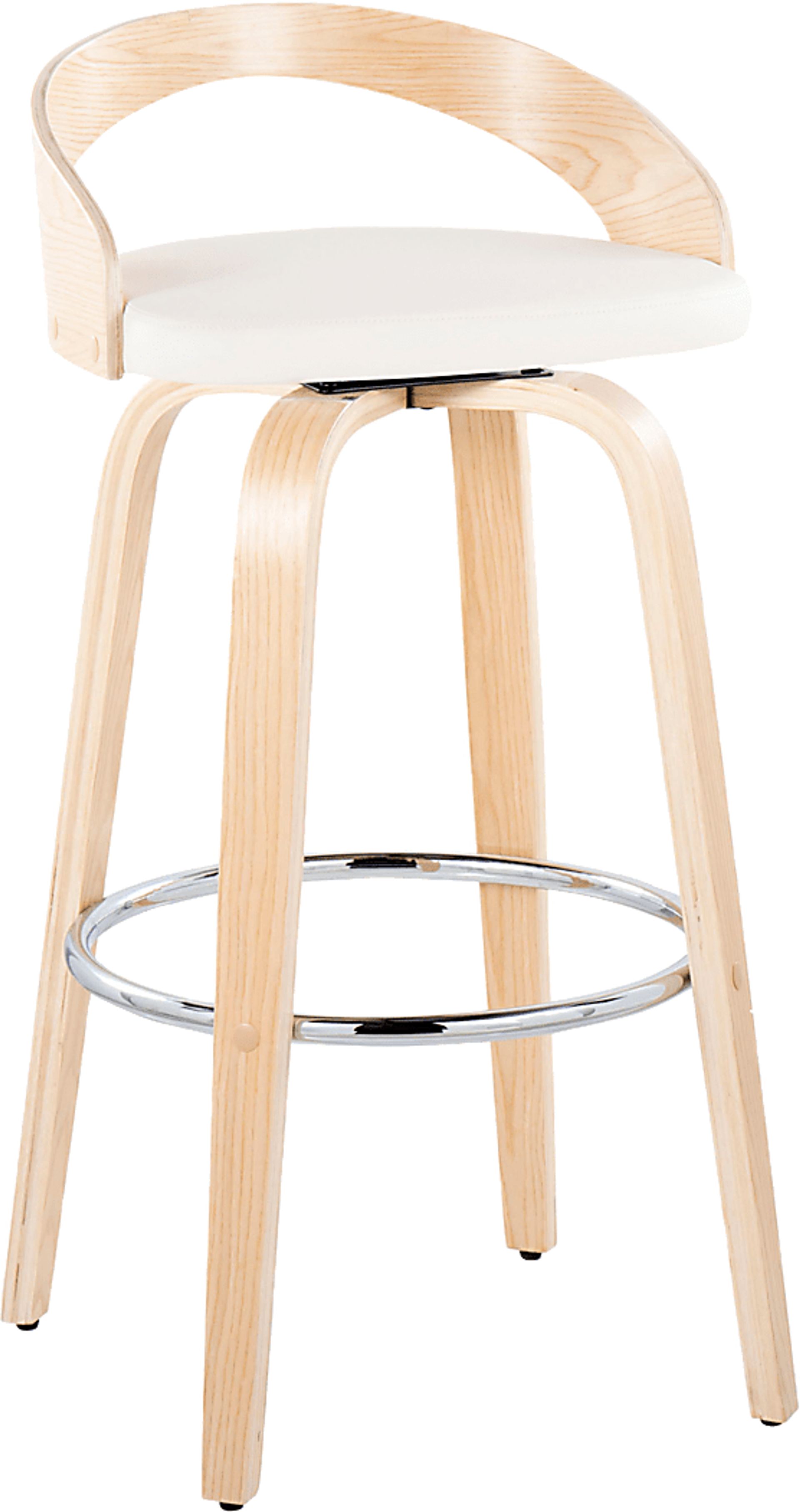 Zykan X White Swivel Barstool, Set of 2 - Image 6