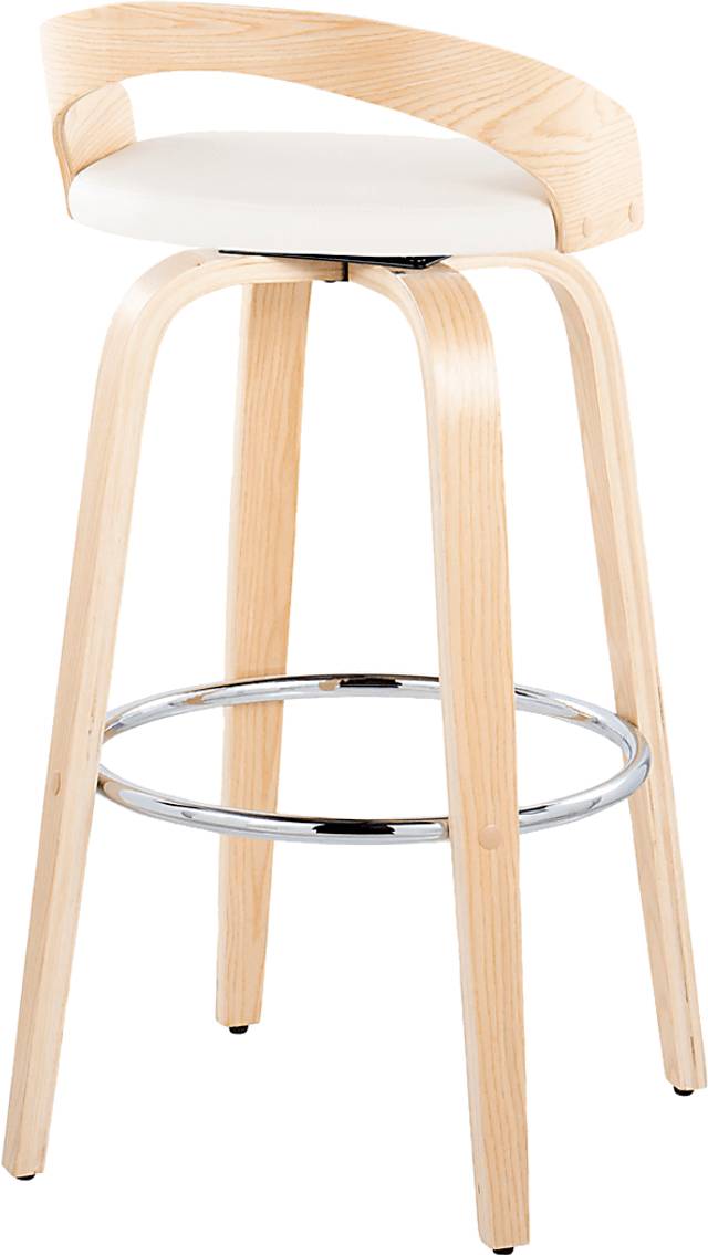 Zykan X White Swivel Barstool, Set of 2 - Thumbnail - Image 8