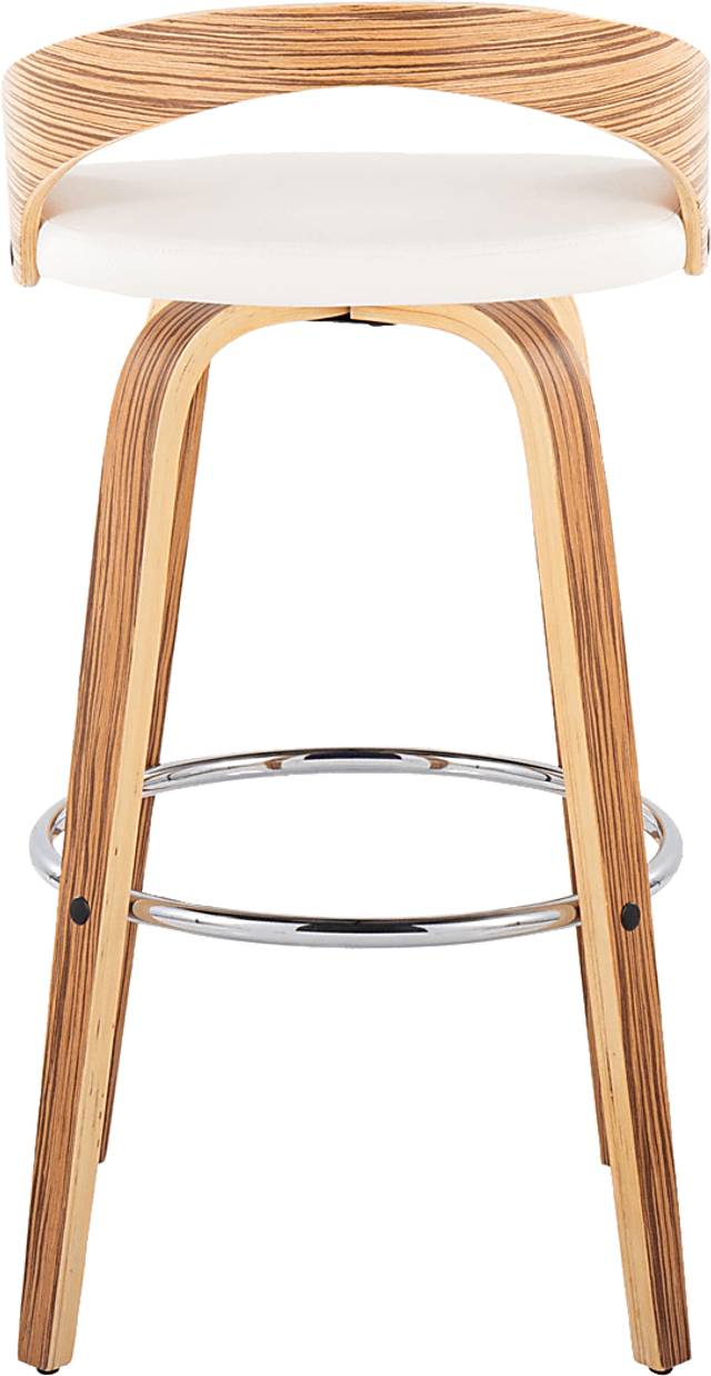 Zykan XI White Swivel Barstool, Set of 2 - Thumbnail - Image 10