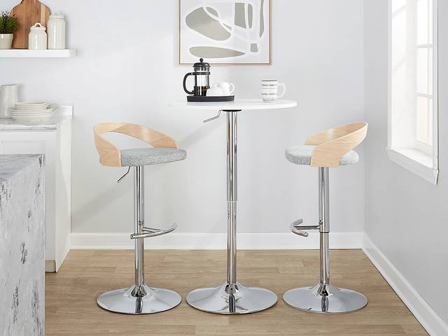 Zykan XIII Light Green Adjustable Barstool, Set of 2 - Thumbnail - Image 3