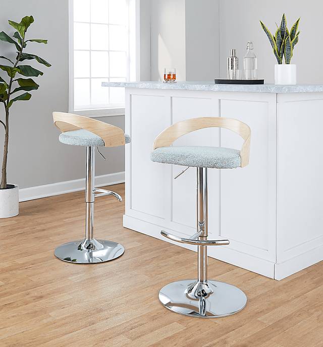 Zykan XIII Light Green Adjustable Barstool, Set of 2 - Thumbnail - Image 4