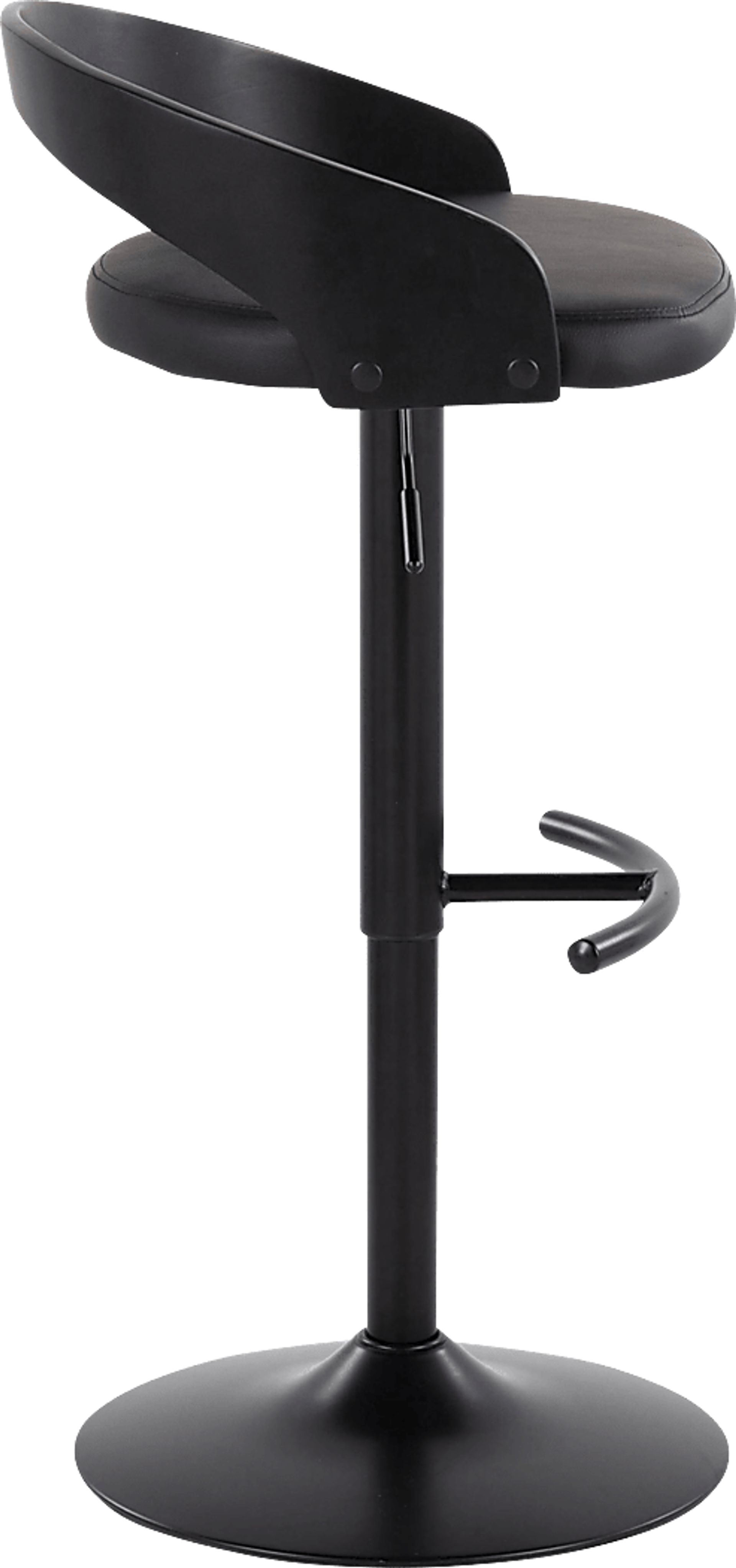 Zykan XIV Black Adjustable Barstool, Set of 2 - Image 4