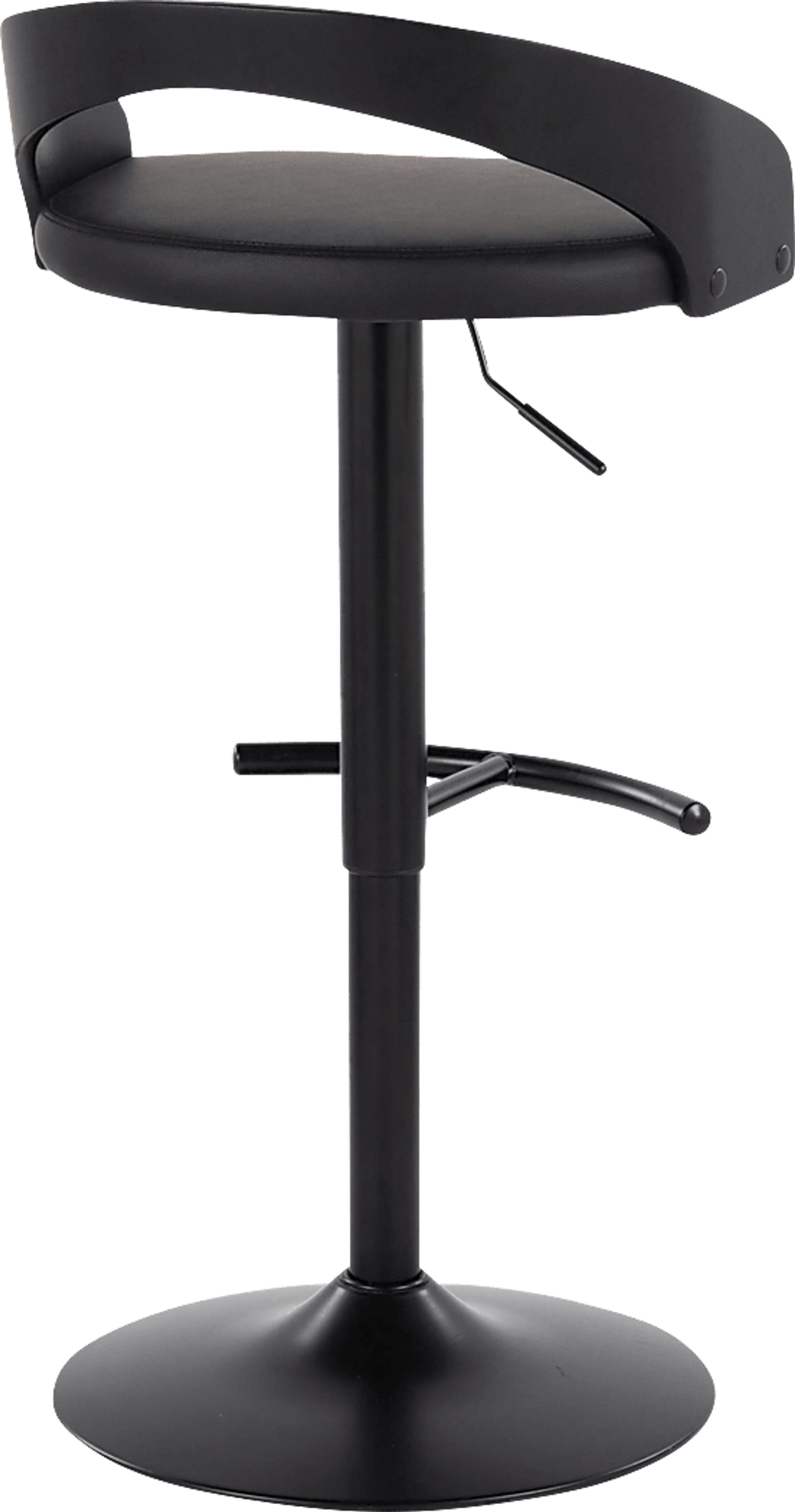 Zykan XIV Black Adjustable Barstool, Set of 2 - Image 5