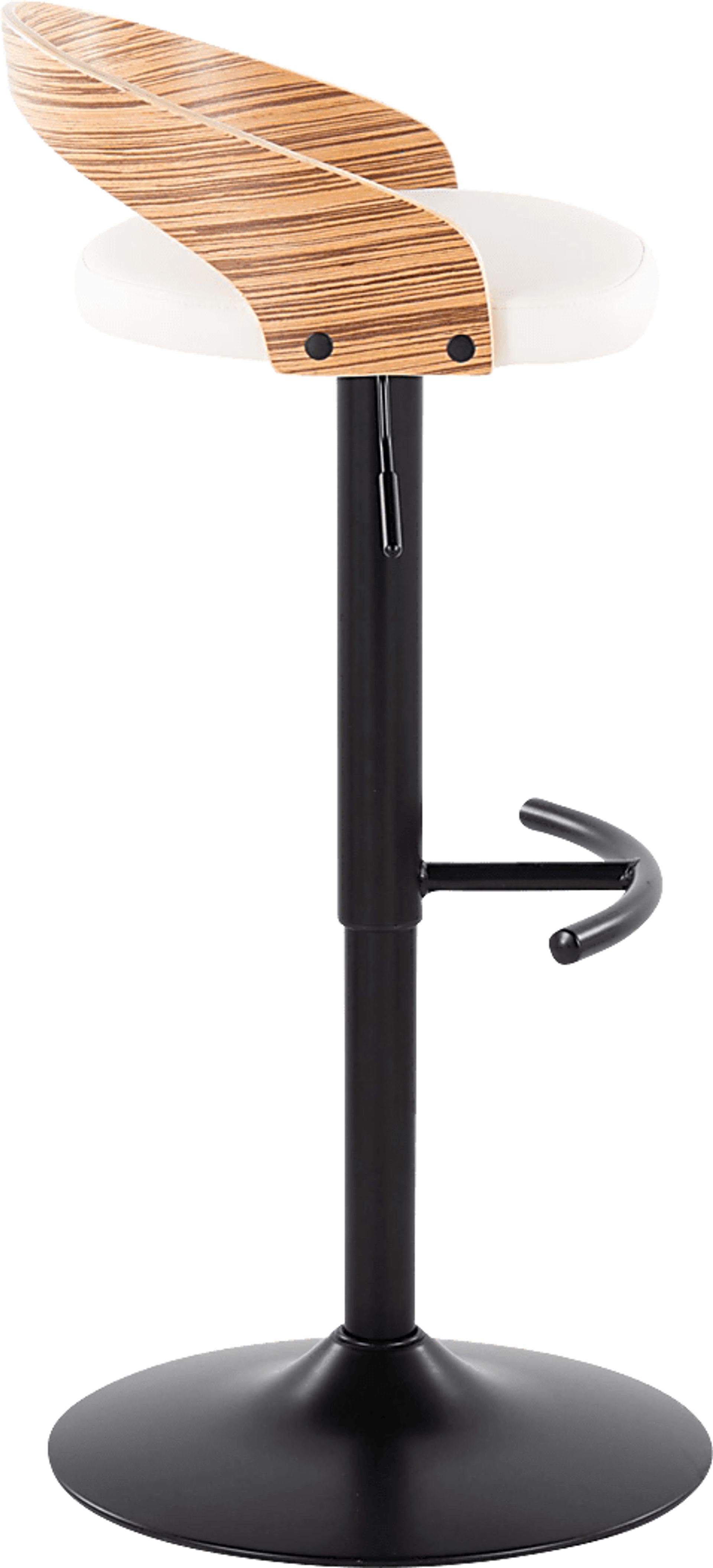 Zykan XIX White Adjustable Barstool, Set of 2 - Image 4