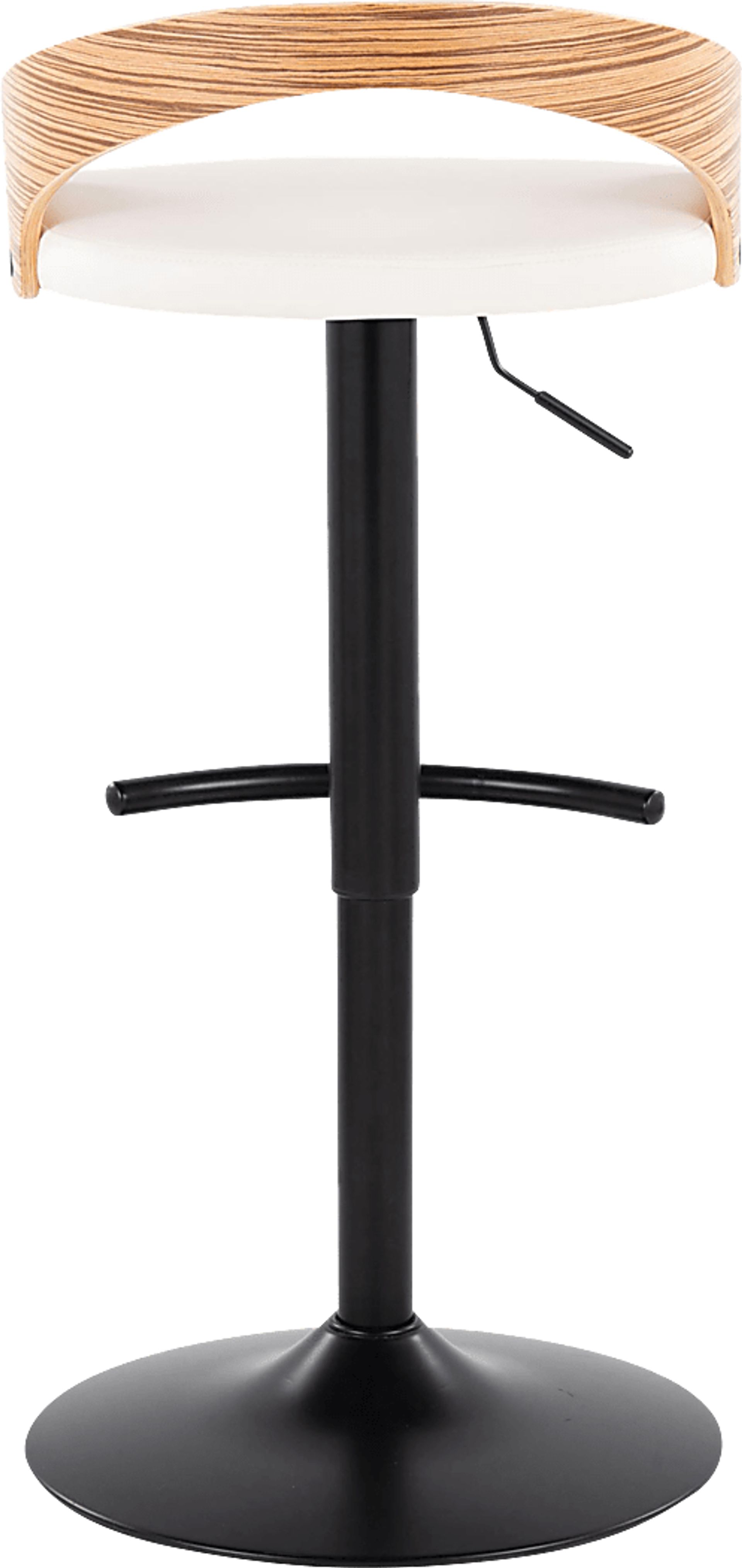 Zykan XIX White Adjustable Barstool, Set of 2 - Image 6