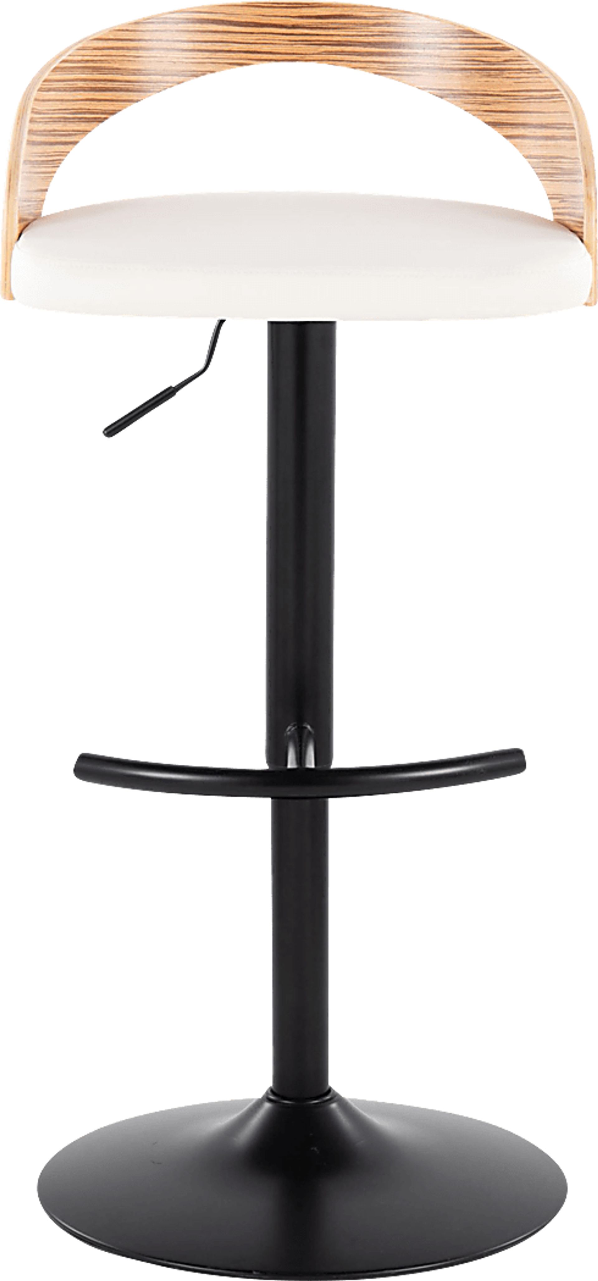 Zykan XIX White Adjustable Barstool, Set of 2 - Image 7