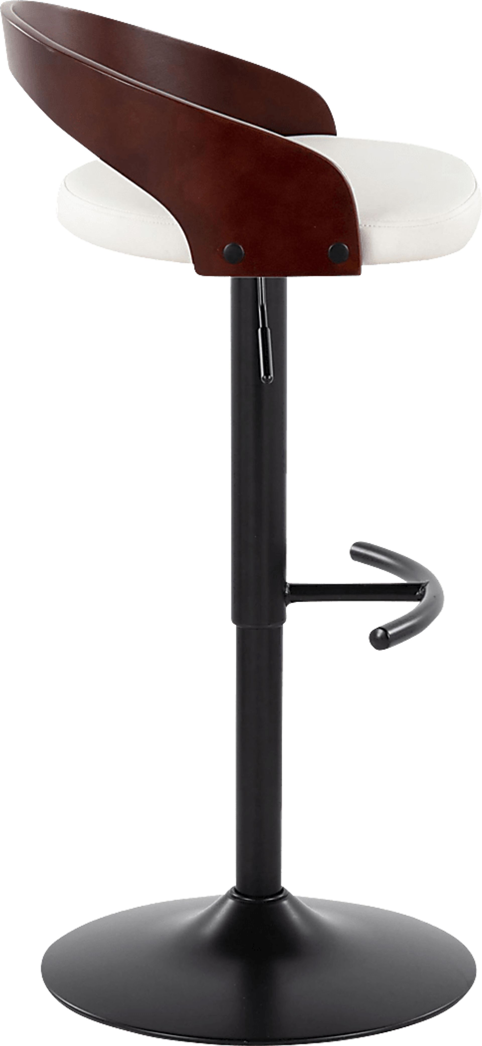 Zykan XV White Adjustable Barstool, Set of 2 - Image 4