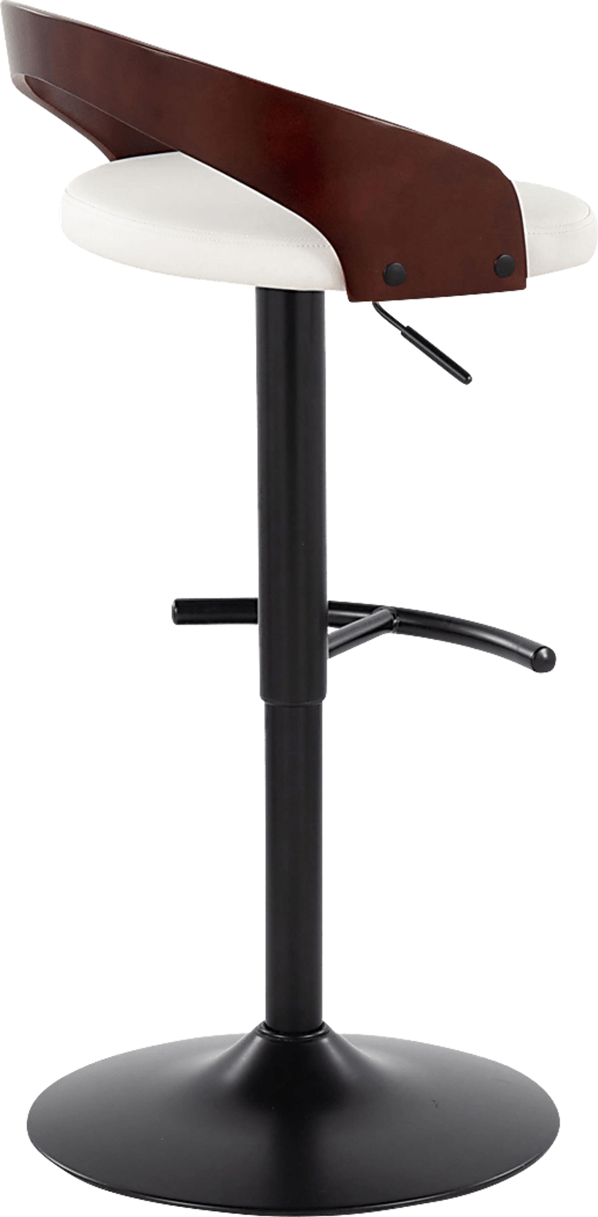 Zykan XV White Adjustable Barstool, Set of 2 - Image 5