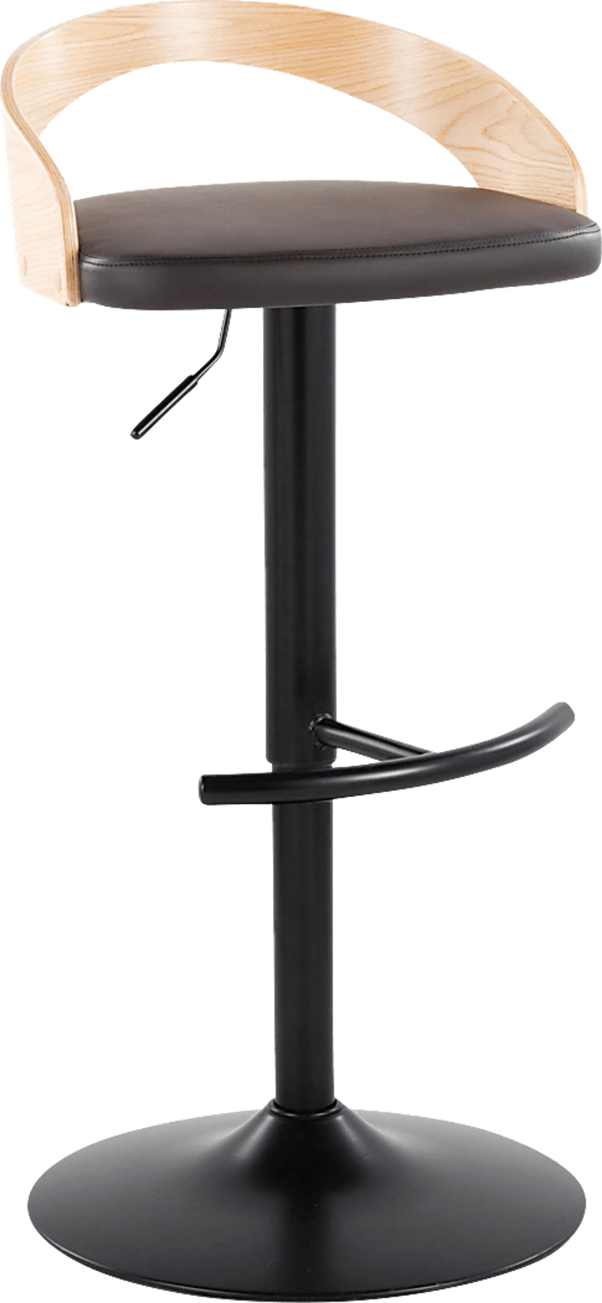 Zykan XVII Brown Adjustable Barstool, Set of 2 - Image 3