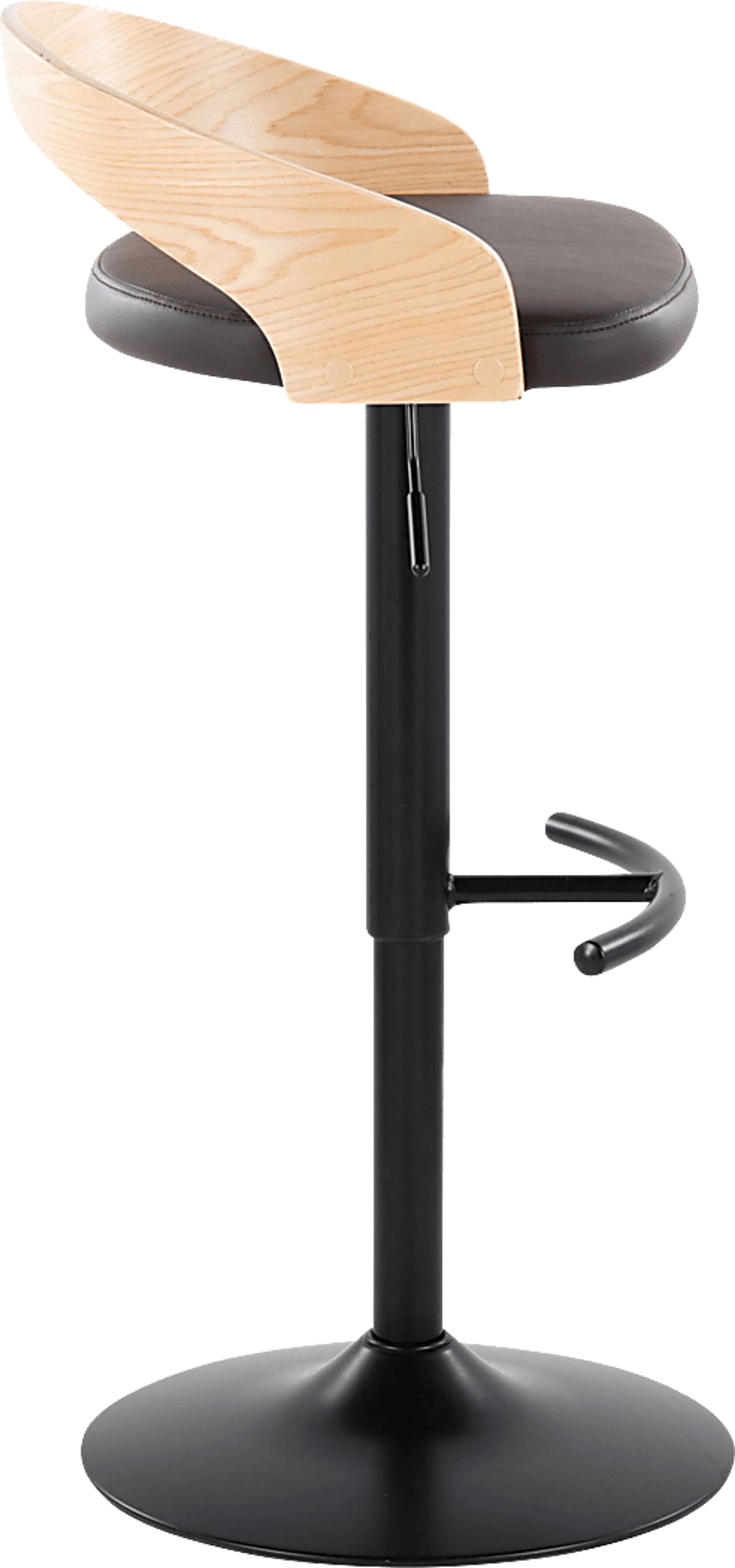 Zykan XVII Brown Adjustable Barstool, Set of 2 - Image 4