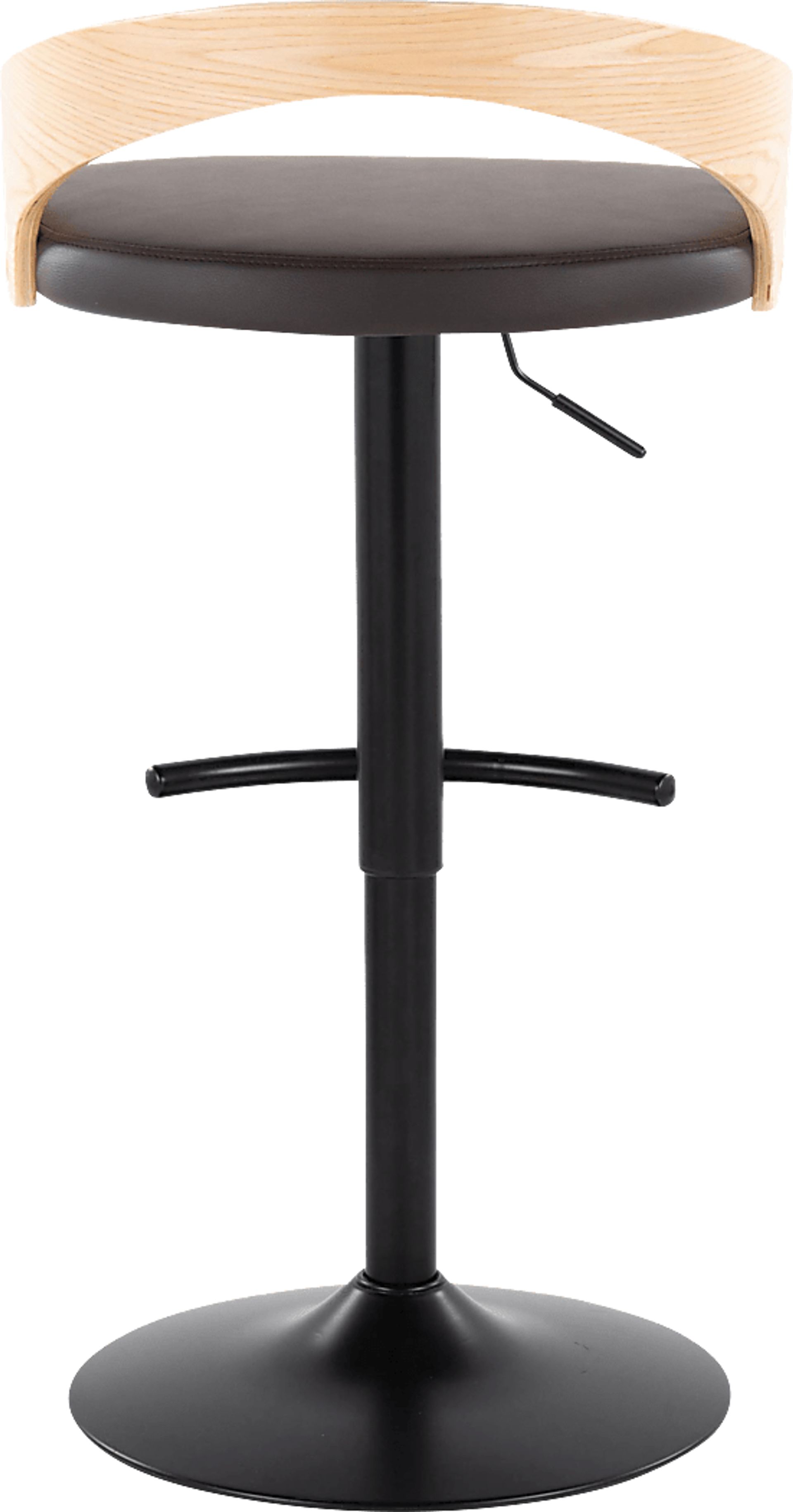 Zykan XVII Brown Adjustable Barstool, Set of 2 - Image 6
