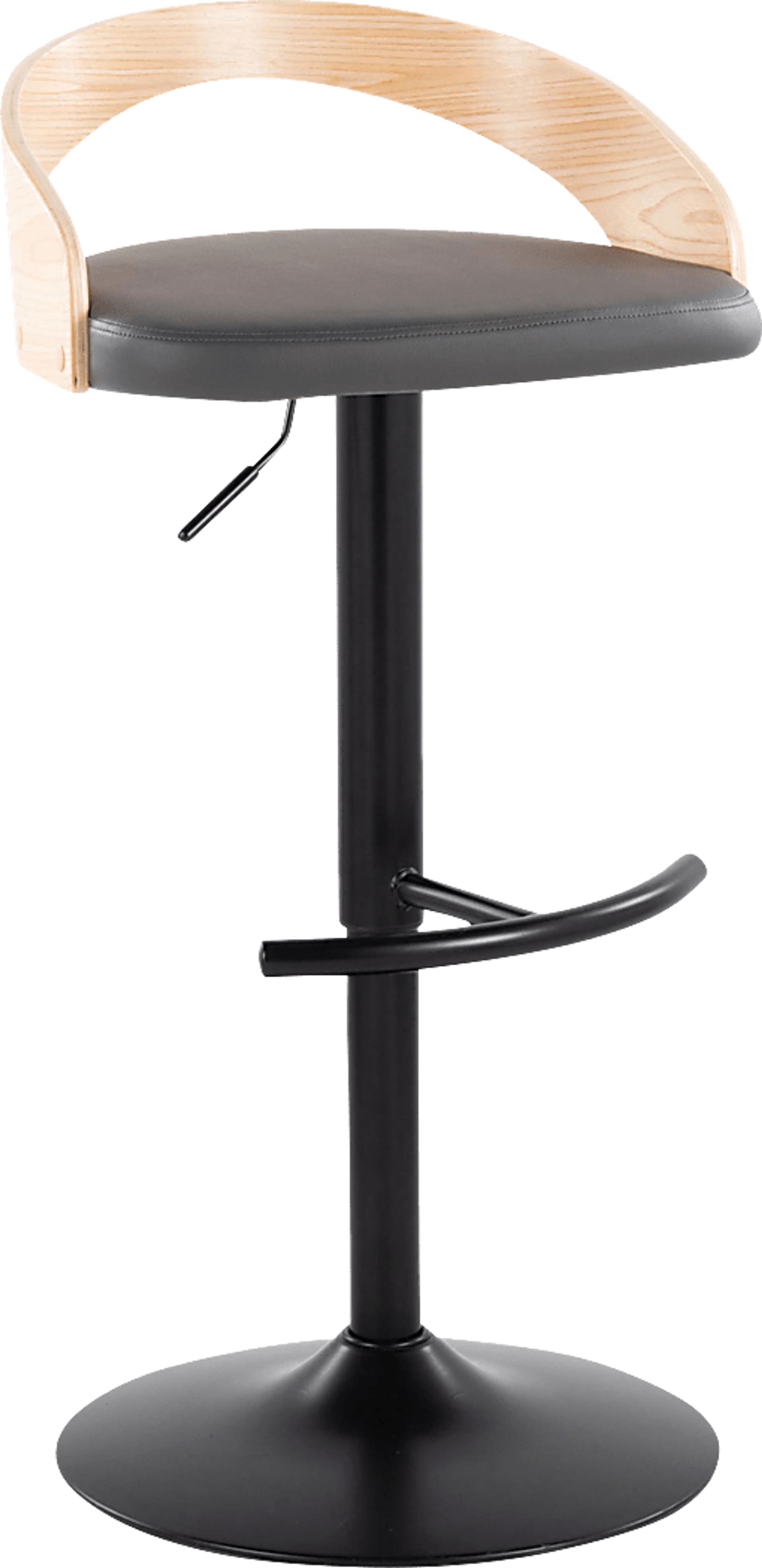 Zykan XVII Gray Adjustable Barstool, Set of 2 - Image 3