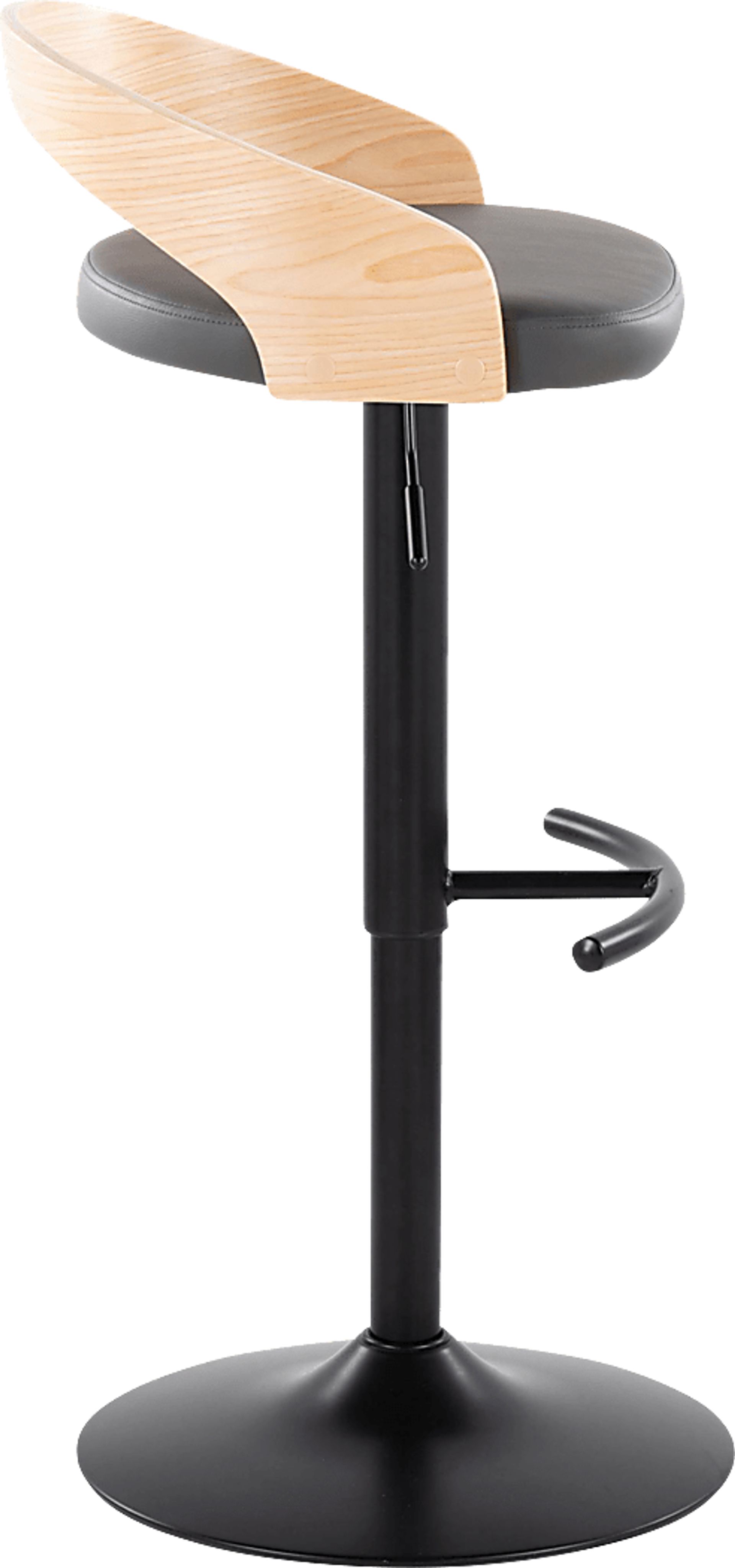Zykan XVII Gray Adjustable Barstool, Set of 2 - Image 4