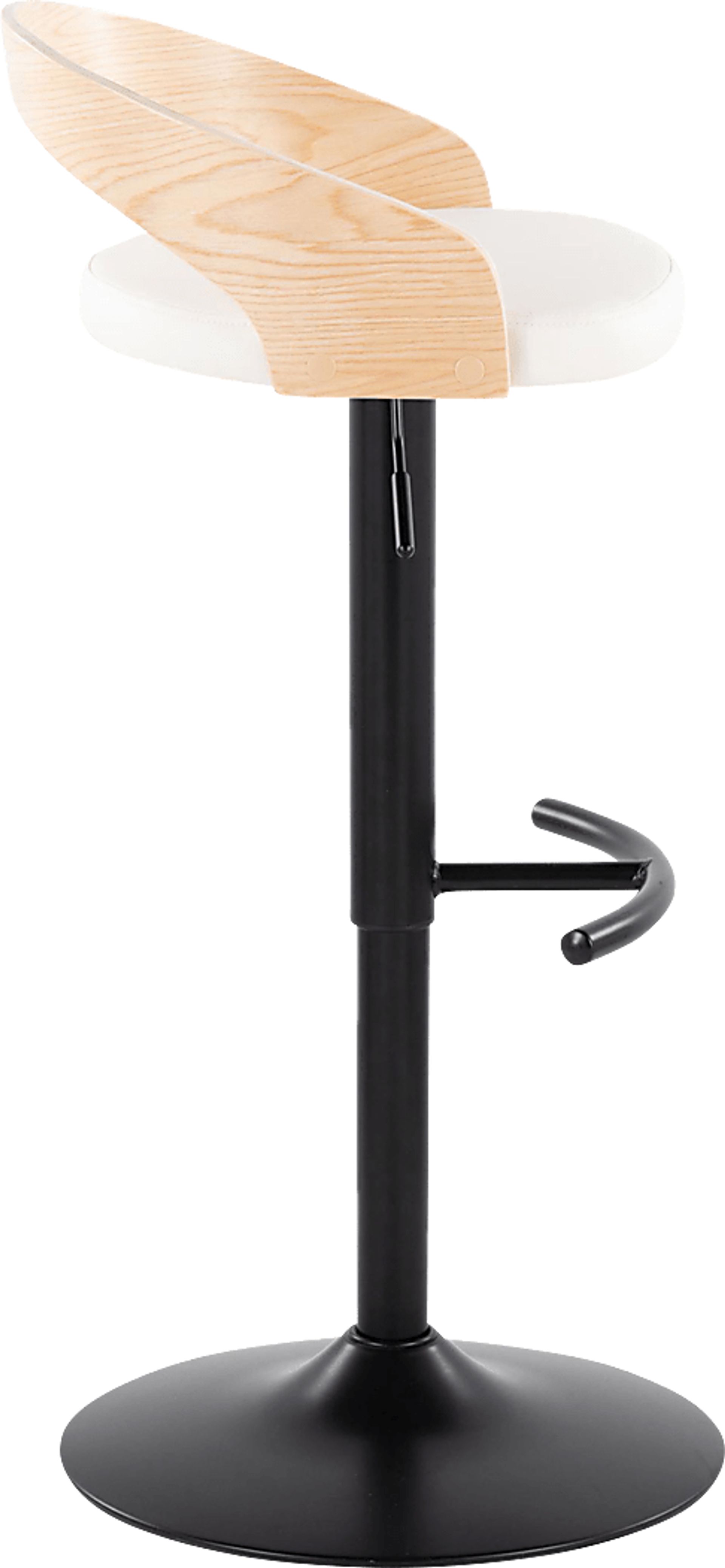 Zykan XVII White Adjustable Barstool, Set of 2 - Image 4